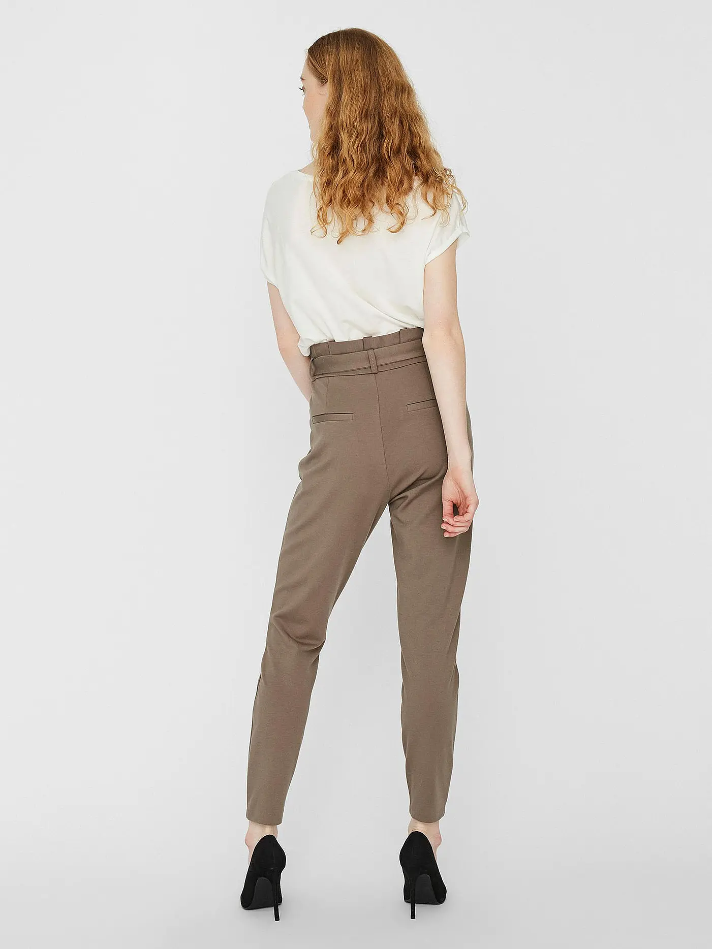 VERO MODA | Highwaist Hose Loose Fit VMEVA | hellbraun