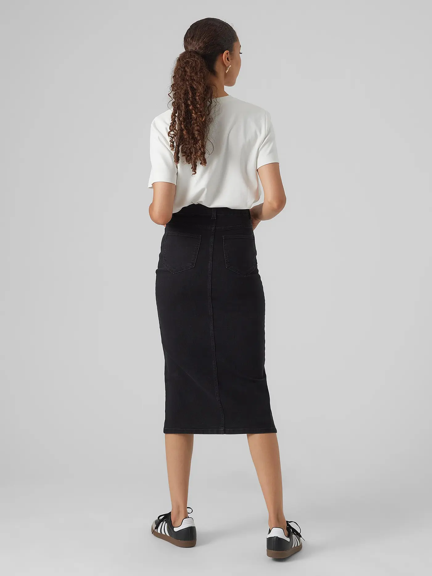 VERO MODA | Jeansrock 7/8 VMLINA | schwarz