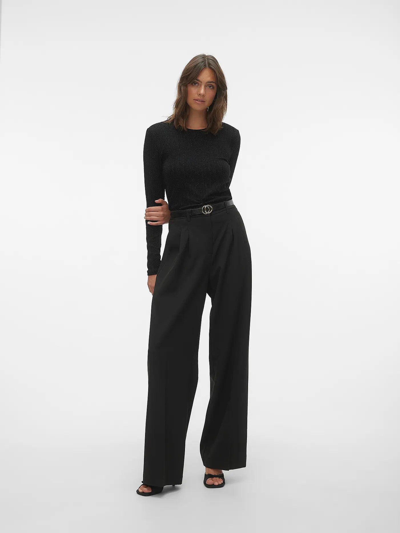 VERO MODA | Langarmshirt VMKANZ | schwarz