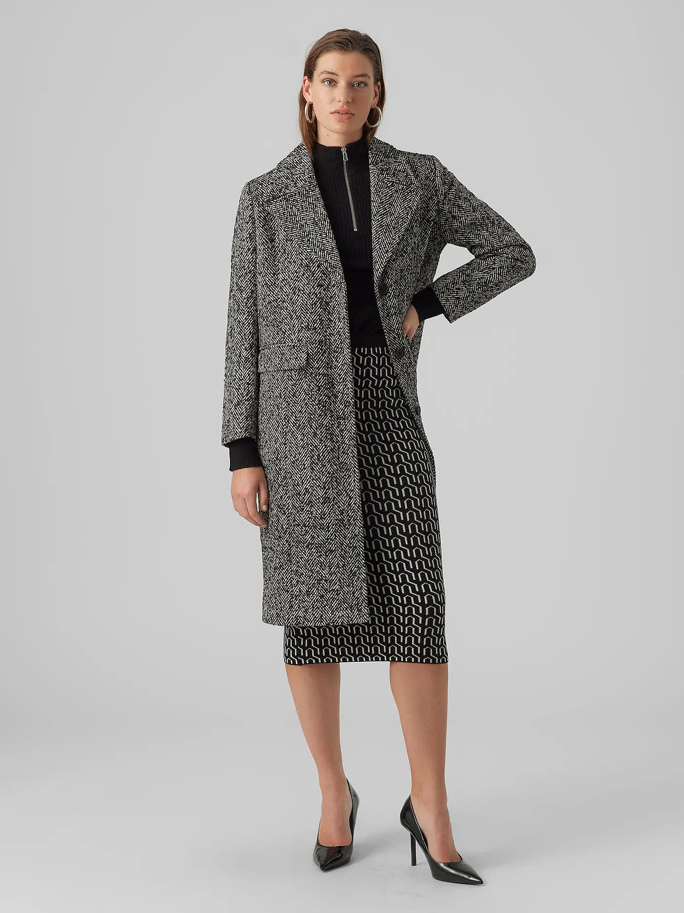 VERO MODA | Mantel | schwarz