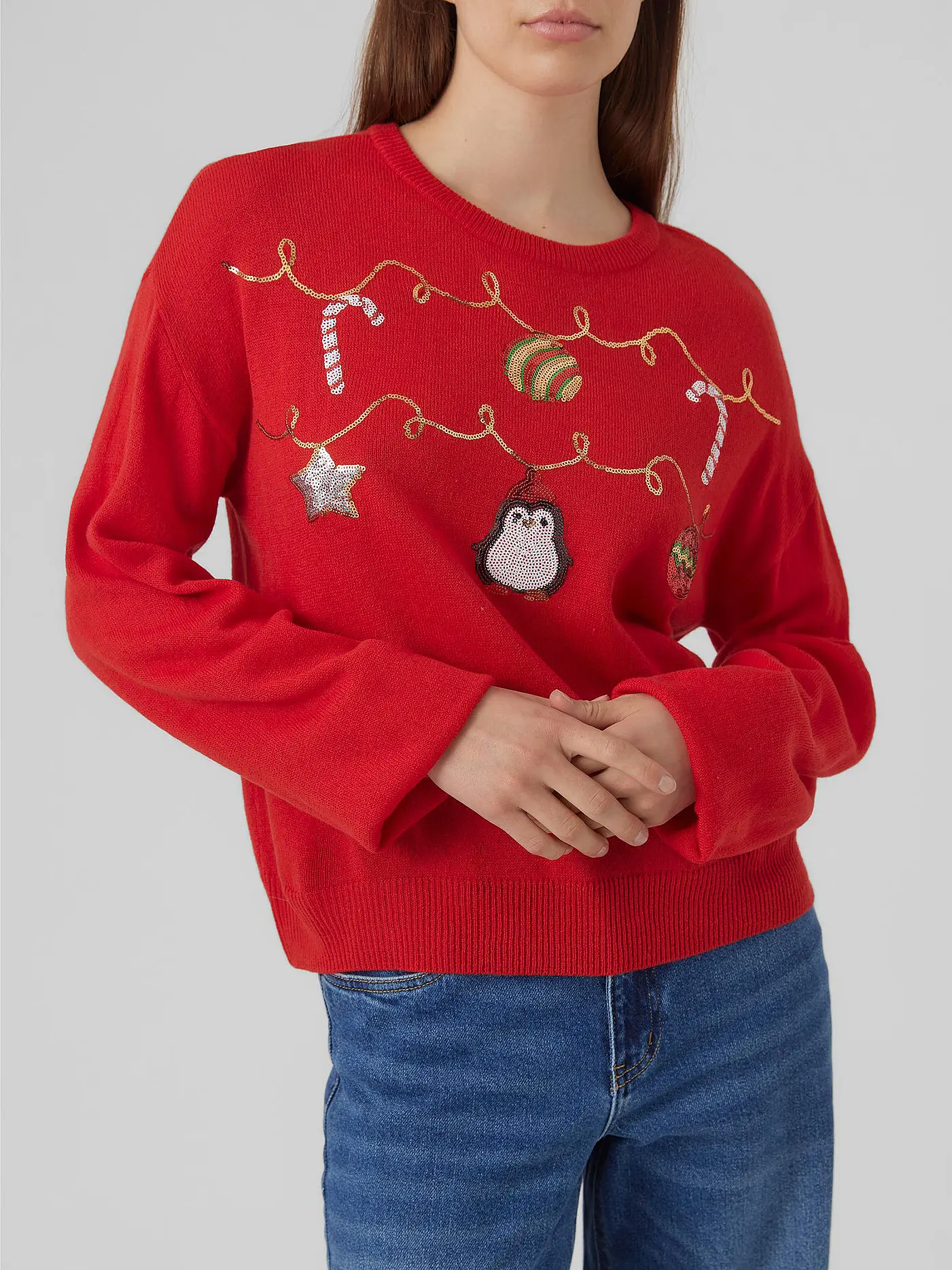 VERO MODA | Pullover VMGARLAND | rot