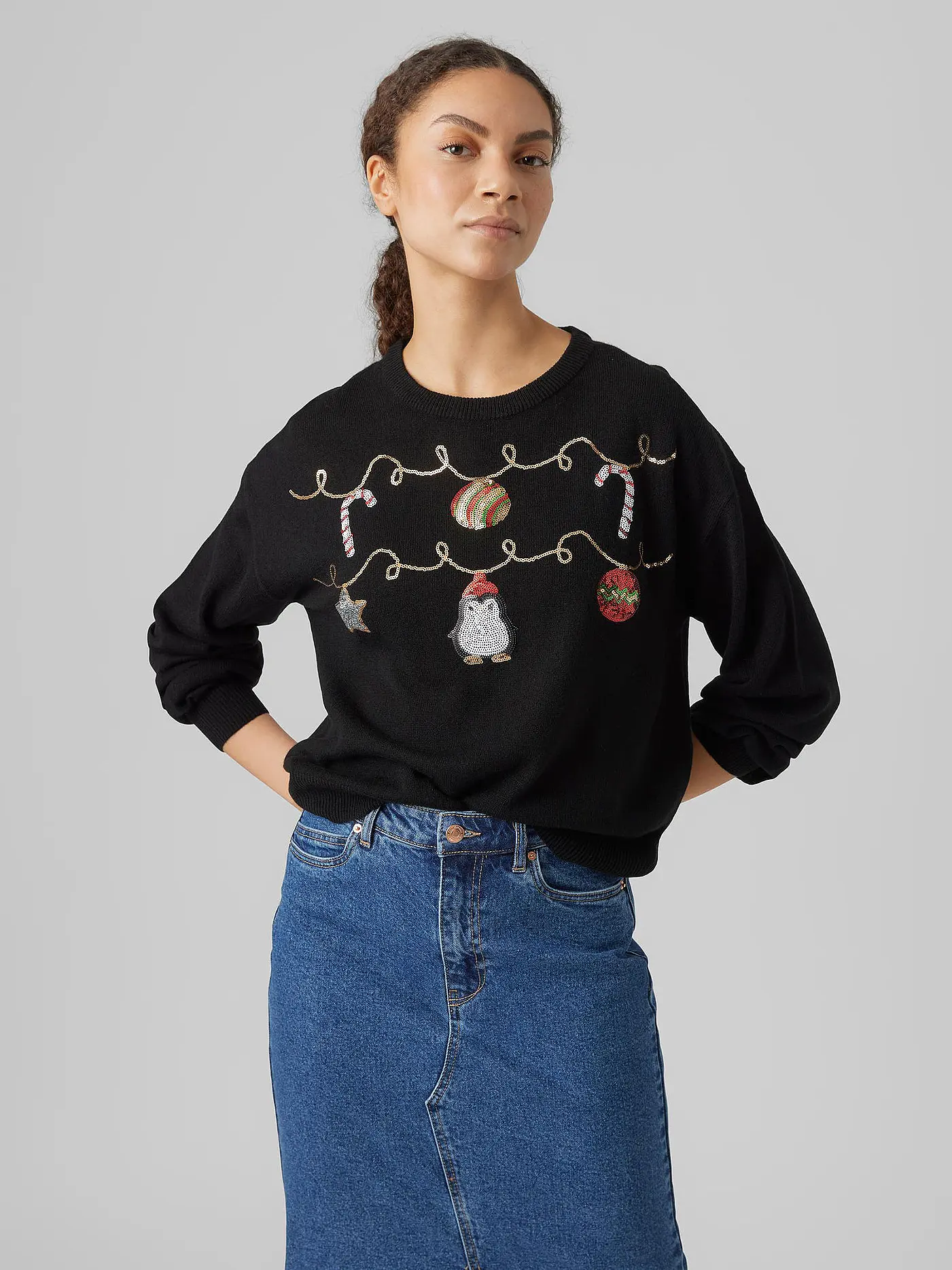 VERO MODA | Pullover VMGARLAND | schwarz