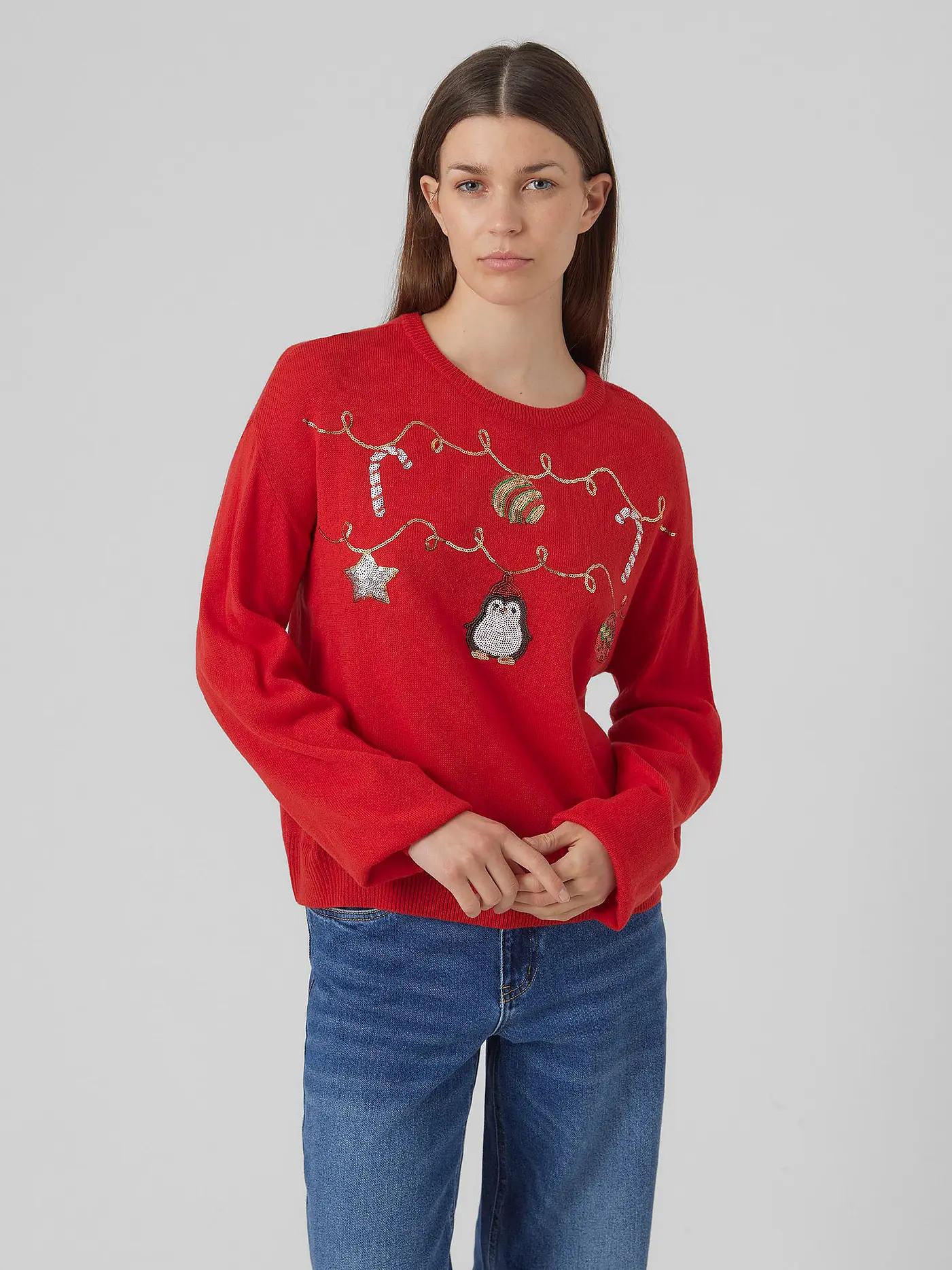 VERO MODA | Pullover VMGARLAND | rot