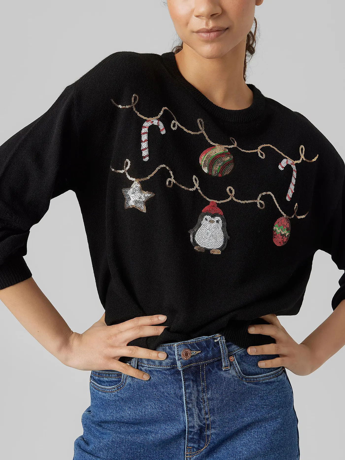 VERO MODA | Pullover VMGARLAND | schwarz