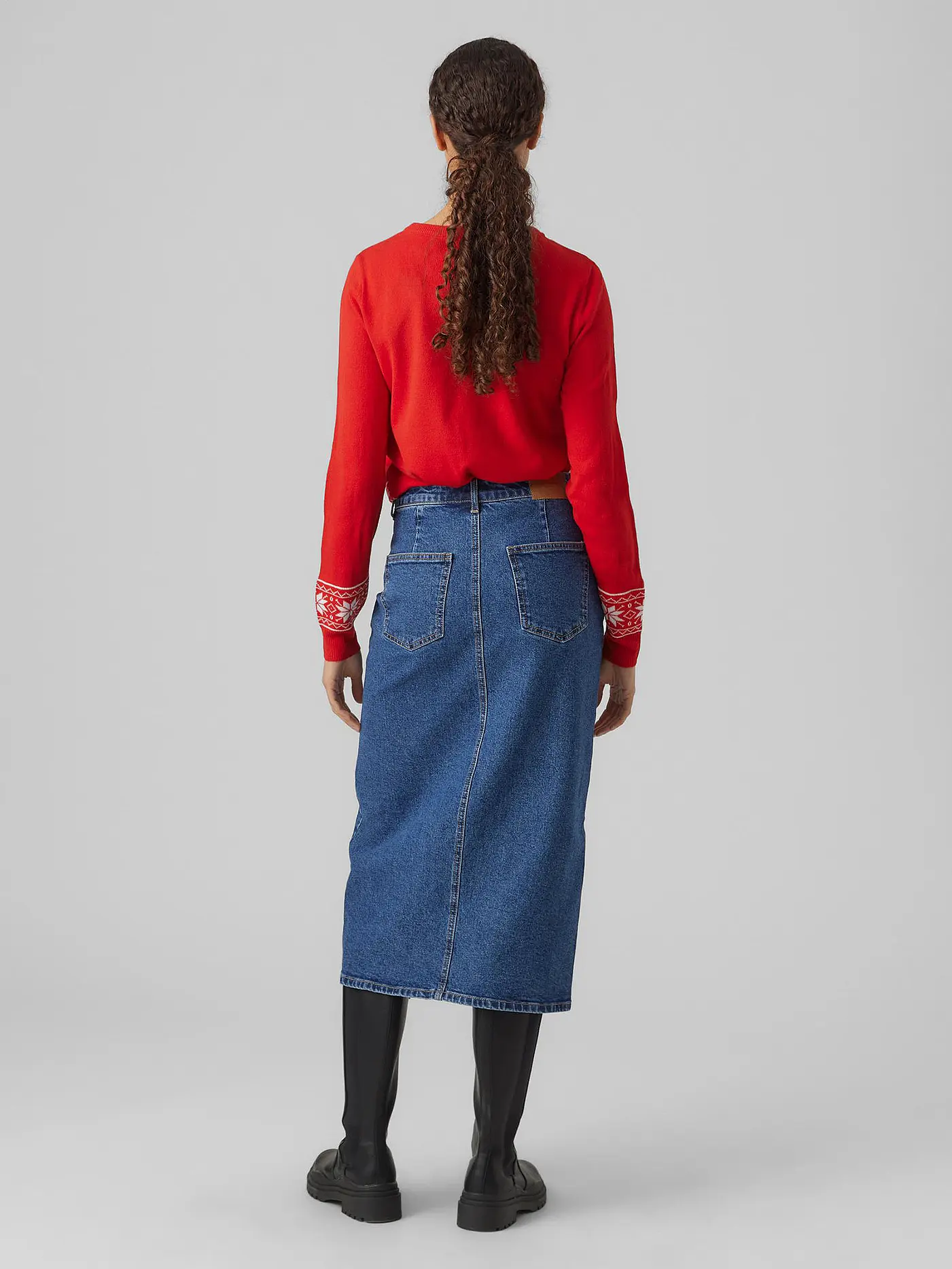 VERO MODA | Pullover VMNEWFROSTYDEER | rot