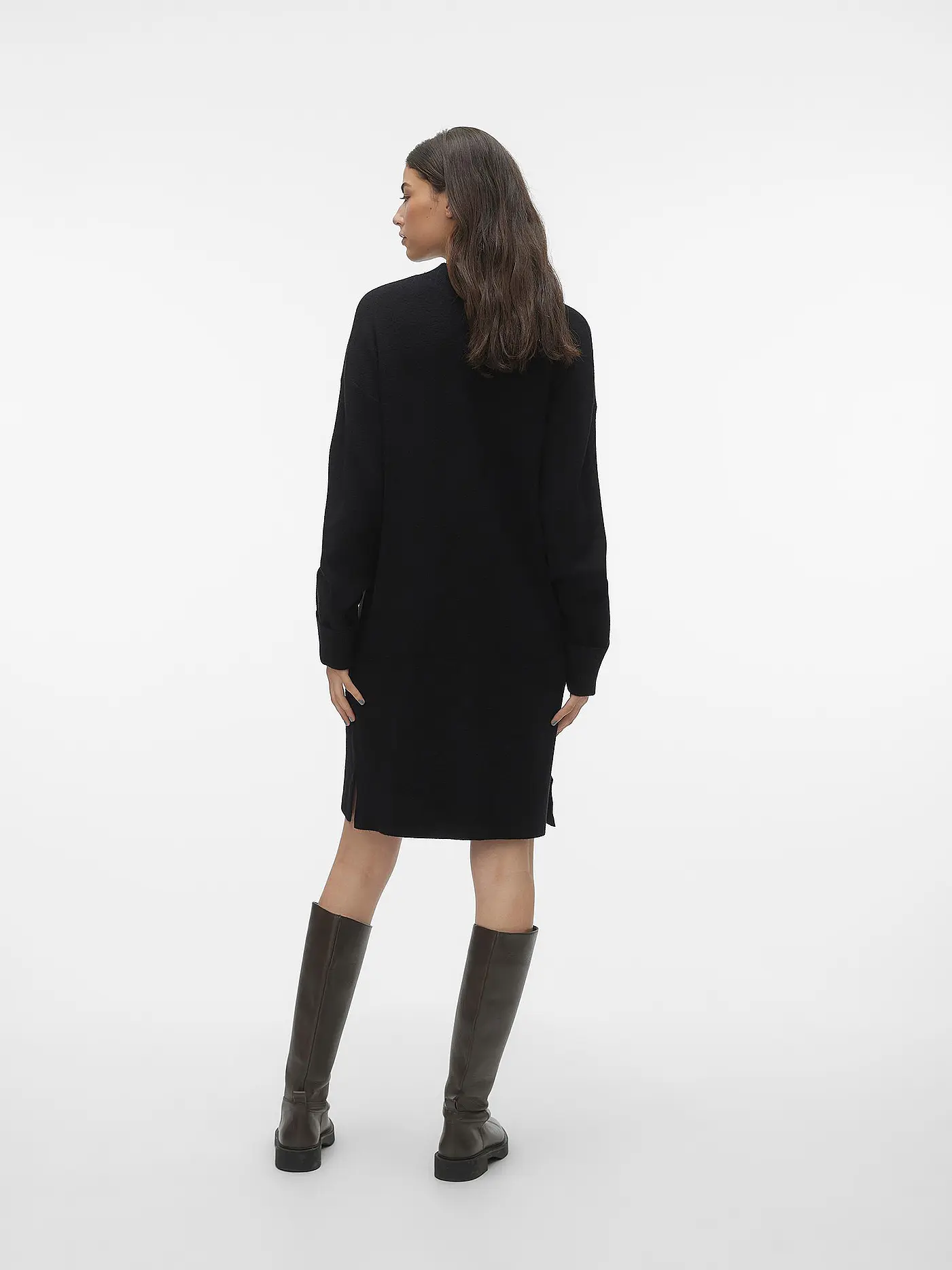 VERO MODA | Strickkleid VMGOLDNEEDLE | schwarz