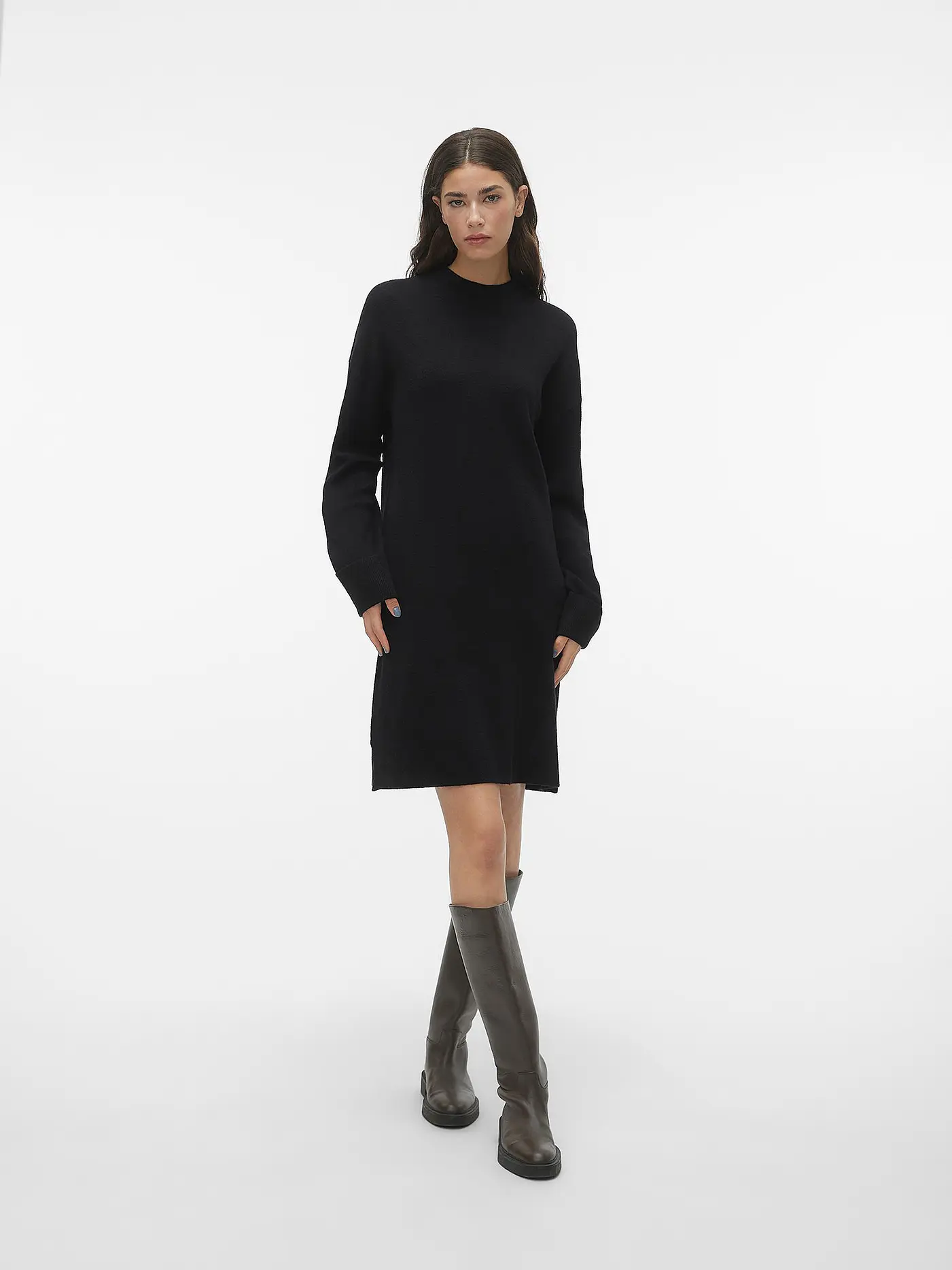 VERO MODA | Strickkleid VMGOLDNEEDLE | schwarz
