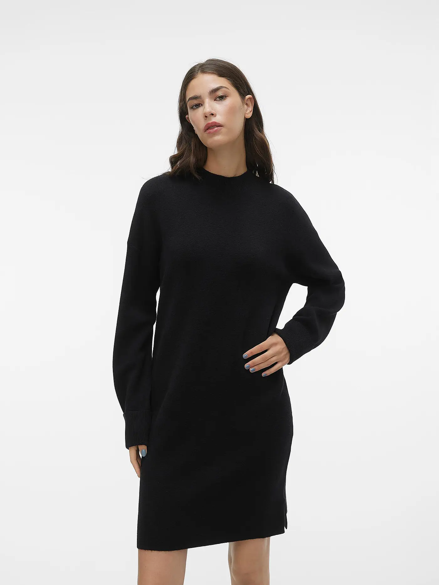 VERO MODA | Strickkleid VMGOLDNEEDLE | schwarz