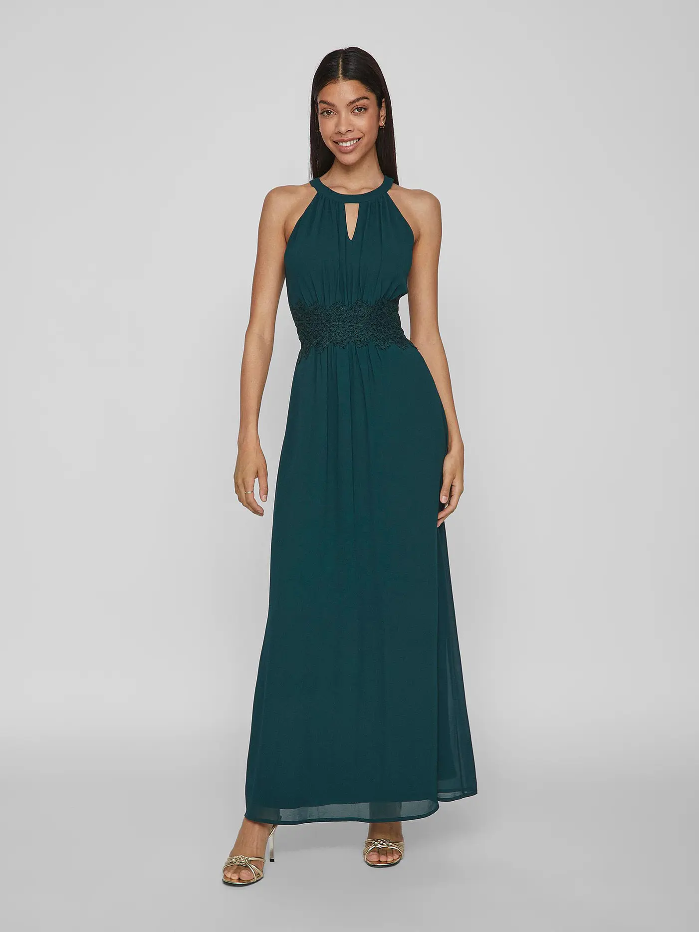 VILA | Abendkleid VIMILINA  | petrol