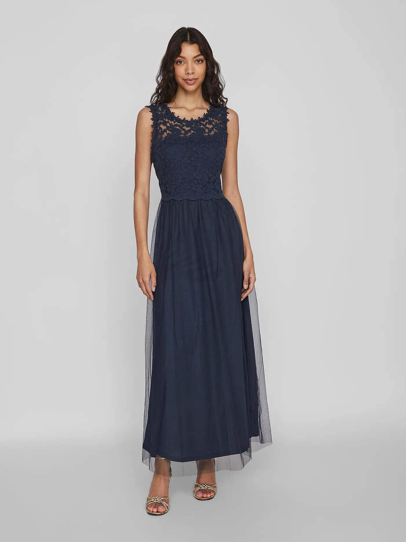 VILA | Maxikleid VILYNNEA | dunkelblau
