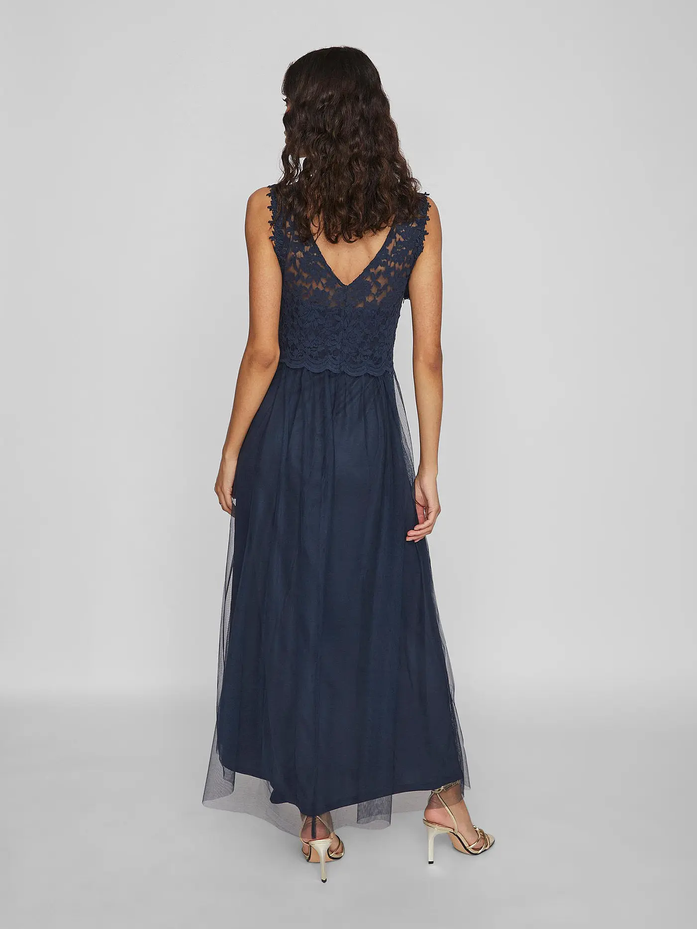 VILA | Maxikleid VILYNNEA | dunkelblau