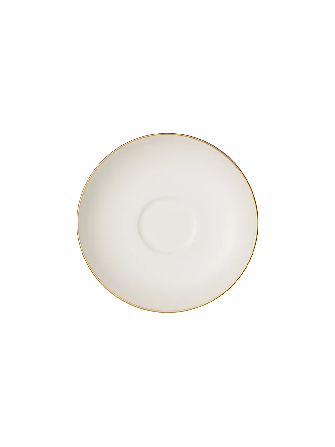 VILLEROY & BOCH SIGNATURE | Mokka-/Espresso Untertasse "Anmut Gold" 12cm | weiss