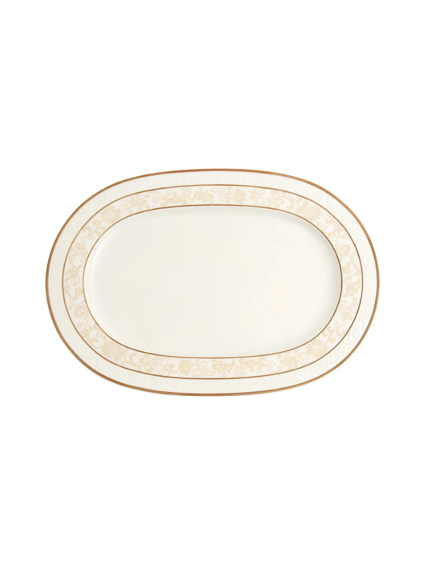 VILLEROY & BOCH SIGNATURE | Platte oval "Ivoire" 35cm | beige