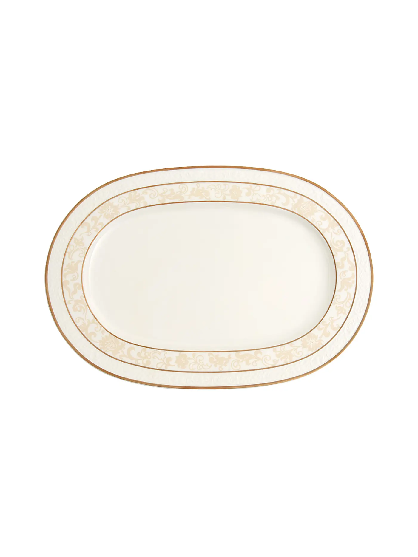 VILLEROY & BOCH SIGNATURE | Platte oval "Ivoire" 41cm | beige