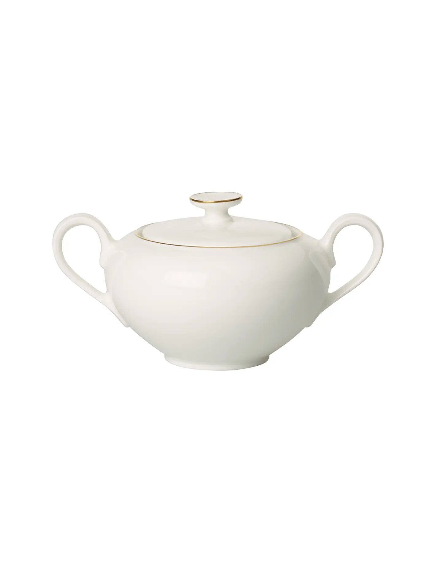 VILLEROY & BOCH SIGNATURE | Zucker-/Marmeladesdose "Anmut Gold" 0,35l | weiss
