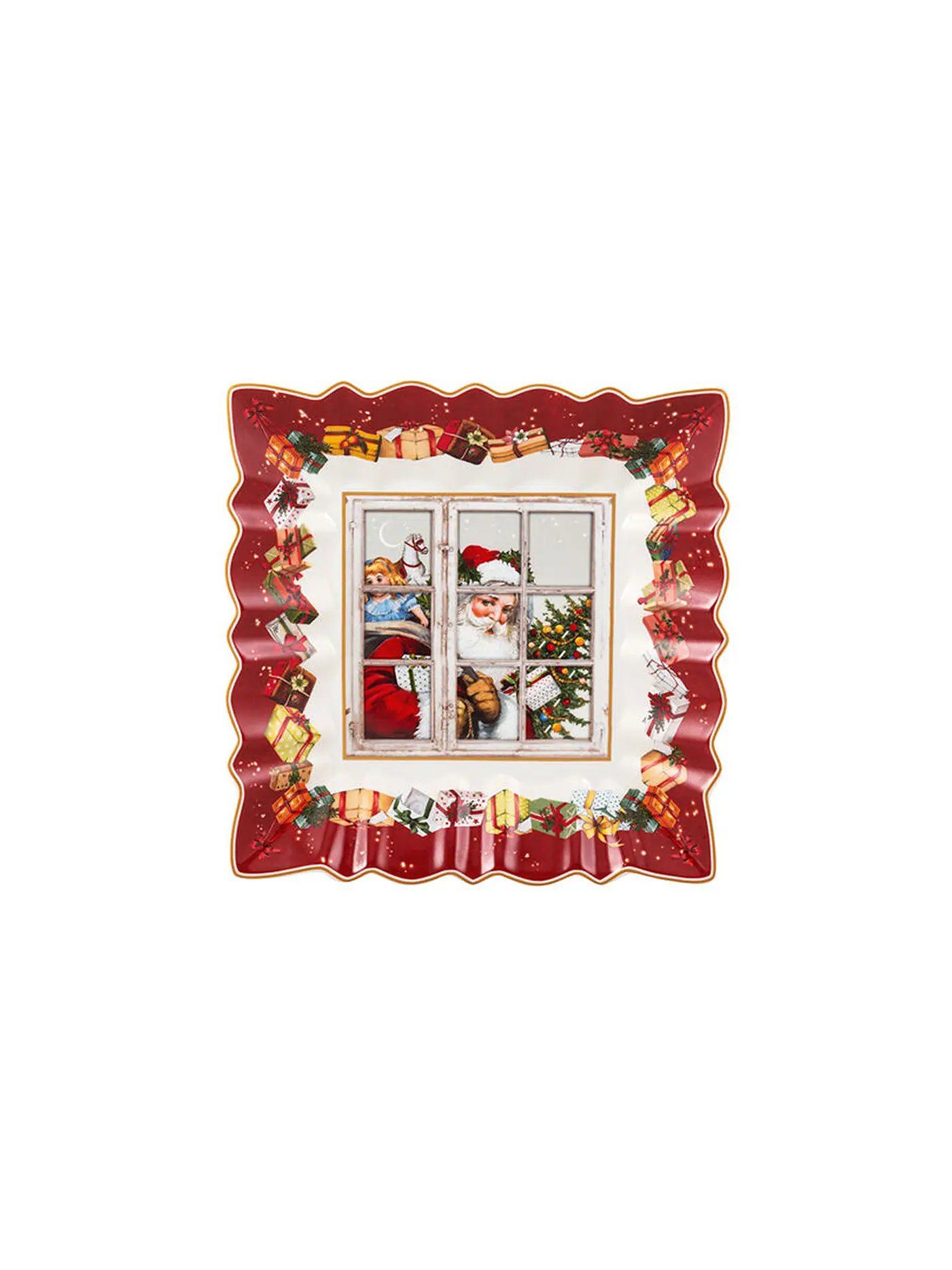VILLEROY & BOCH | Weihnachts Schale Eckig Santa 23cm | bunt