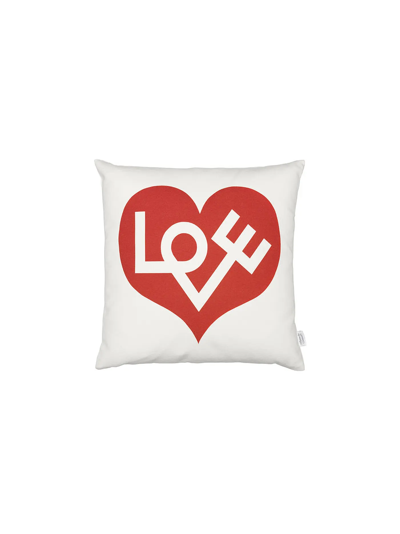 VITRA | Kissen "Graphic Print Love" 40x40cm | weiss