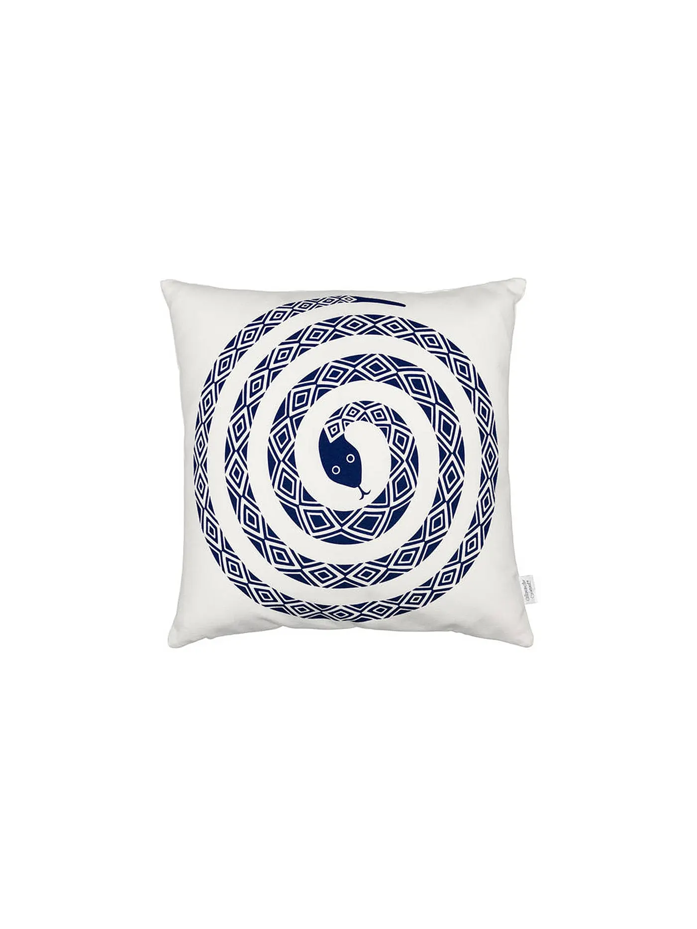 VITRA | Kissen "Graphic Print Snake" 40x40cm | weiss