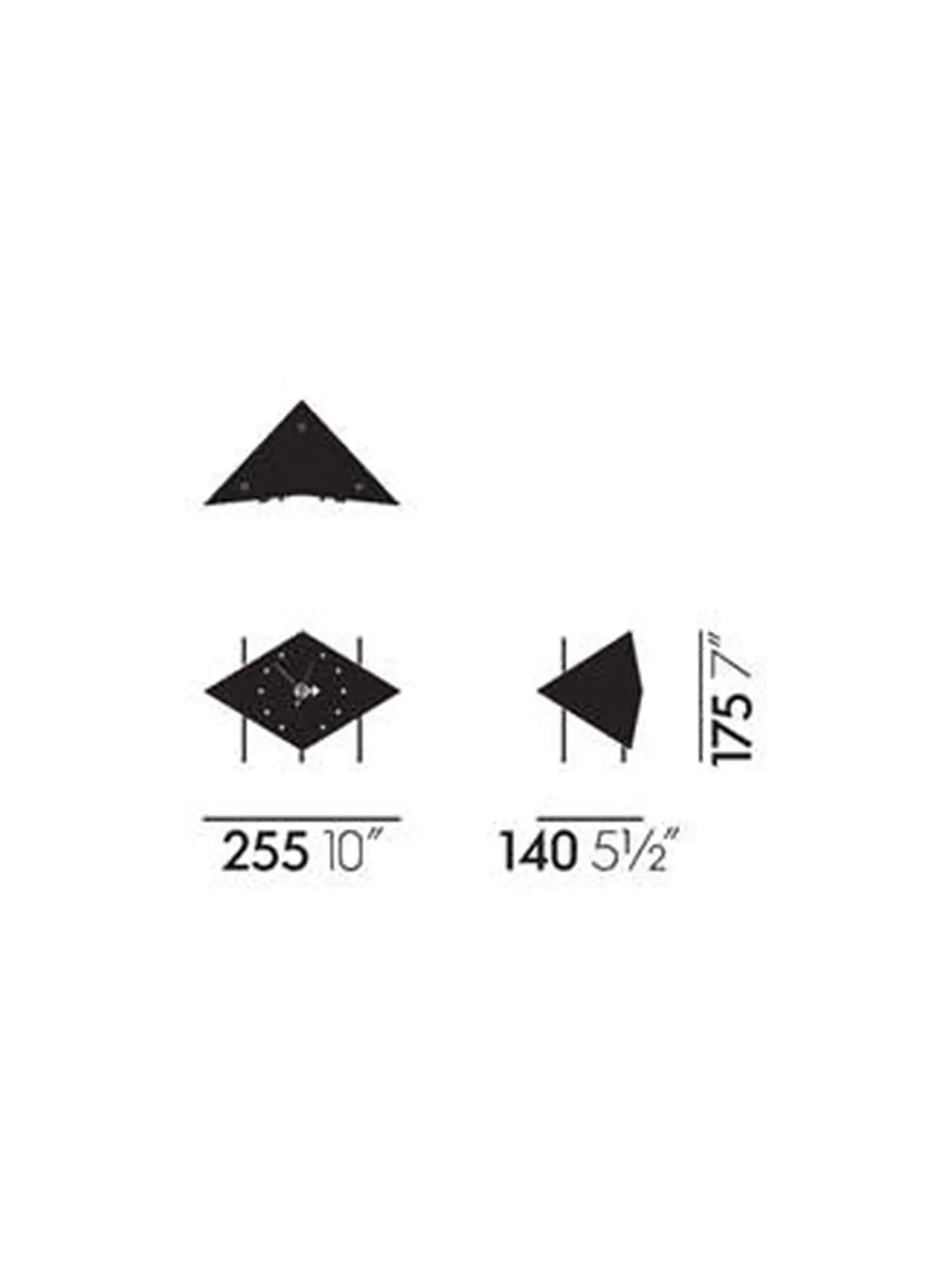 VITRA | Tischuhr - Diamond Clock Walnuss Massiv | braun