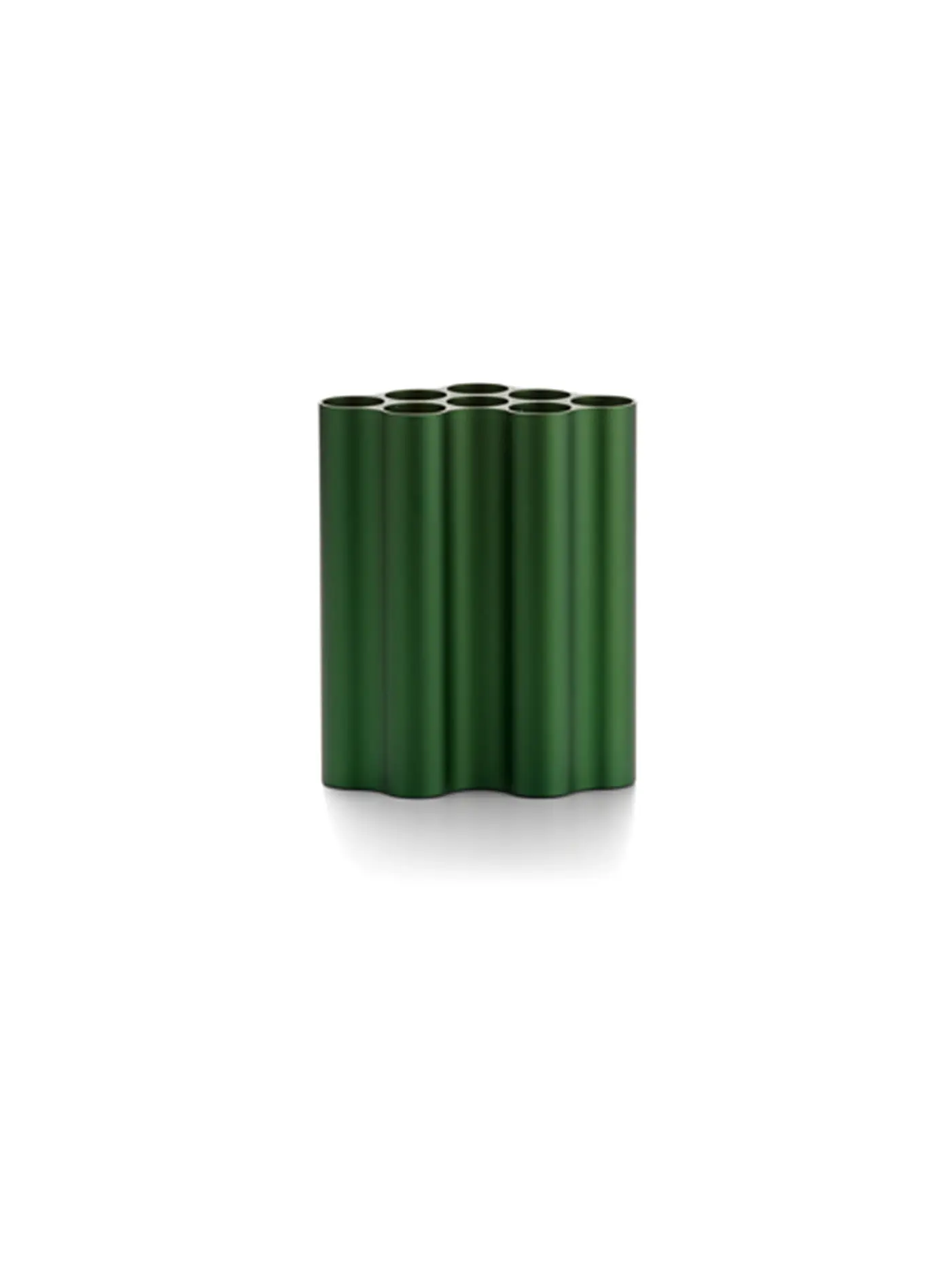 VITRA | Vase "Nuage" M (Alu / Hellsilber) 24cm | dunkelgrün