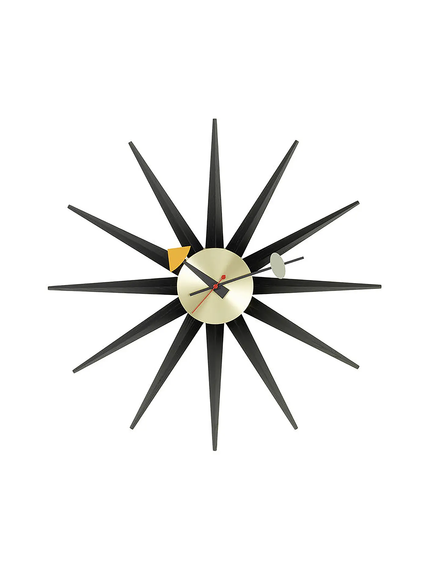 VITRA | Wanduhr "Sunborst Clock" 47cm (Messing/Schwarz) | schwarz