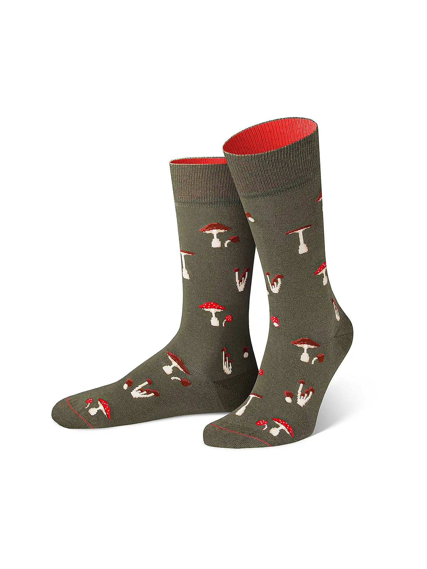VON JUNGFELD | Socken JAGUAR hellgrau | dunkelgrün