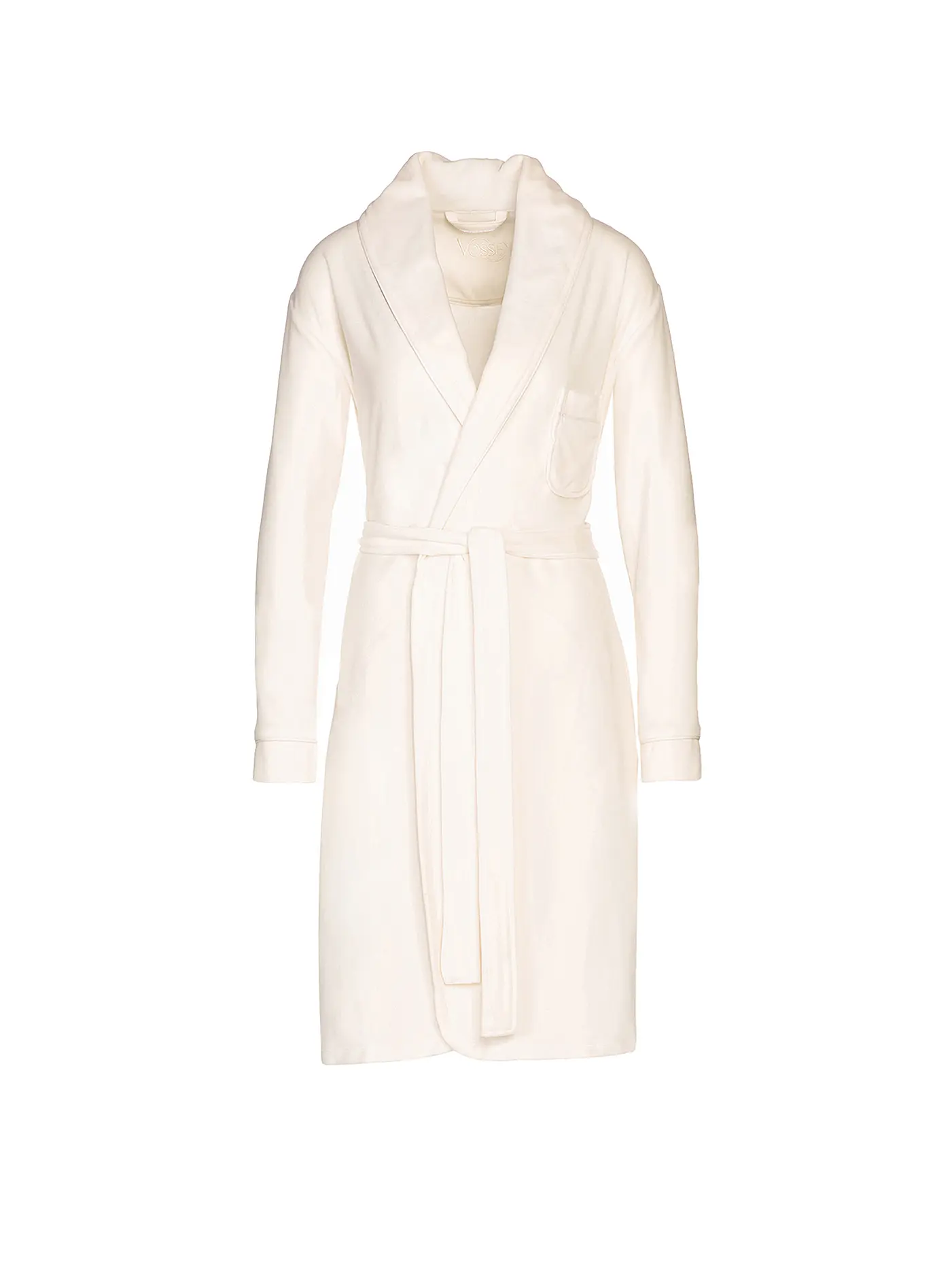 VOSSEN | Damen Nikivelour Bademantel Vivienne Sea Lavender | creme
