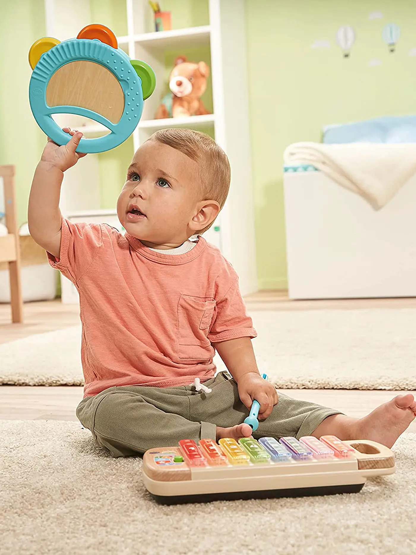 VTECH | Interaktives Holz-Xylofon mit Tamburin | keine Farbe