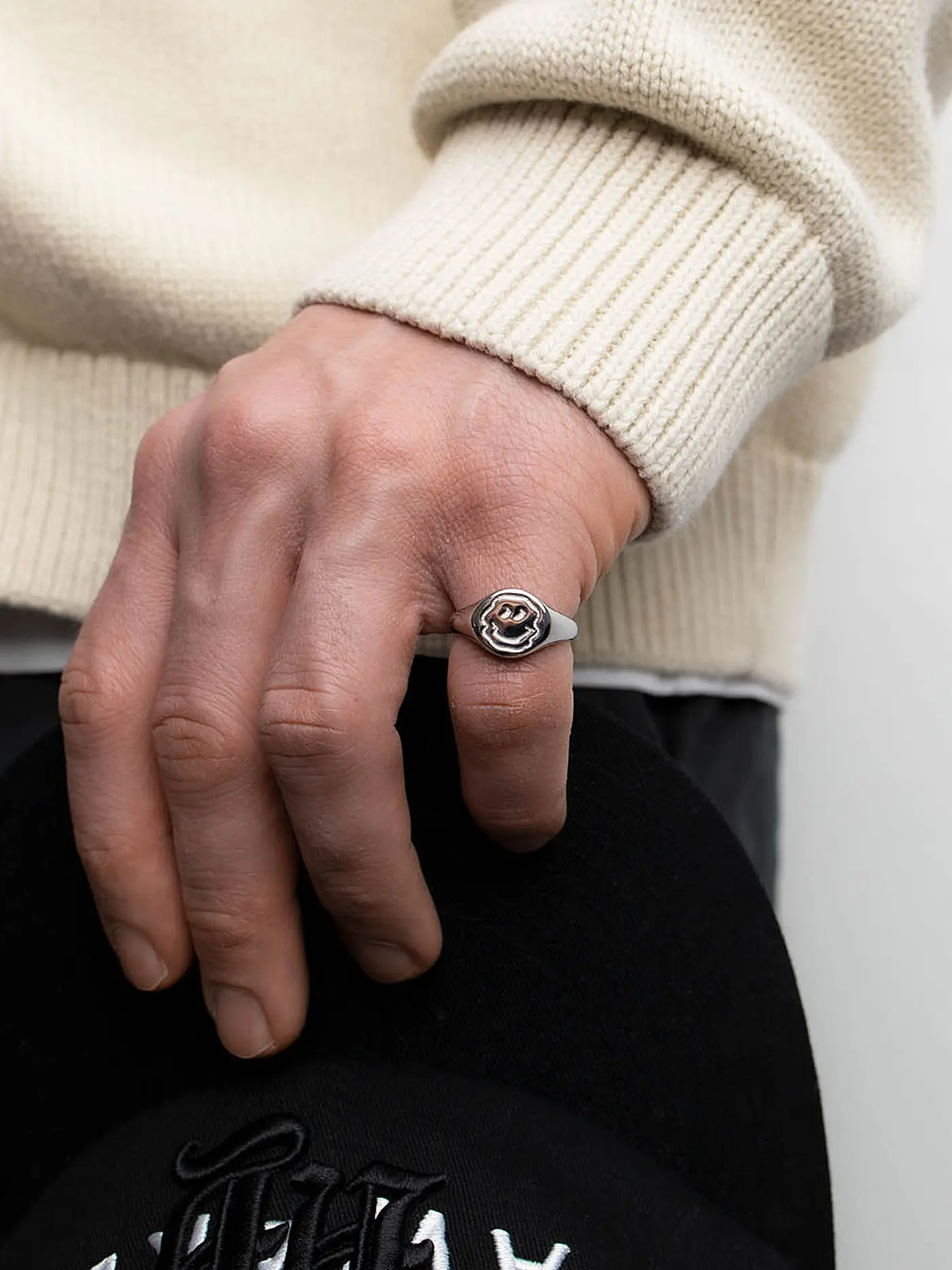 WARPEDSENSE | Ring WARPED® SMILEY | silber