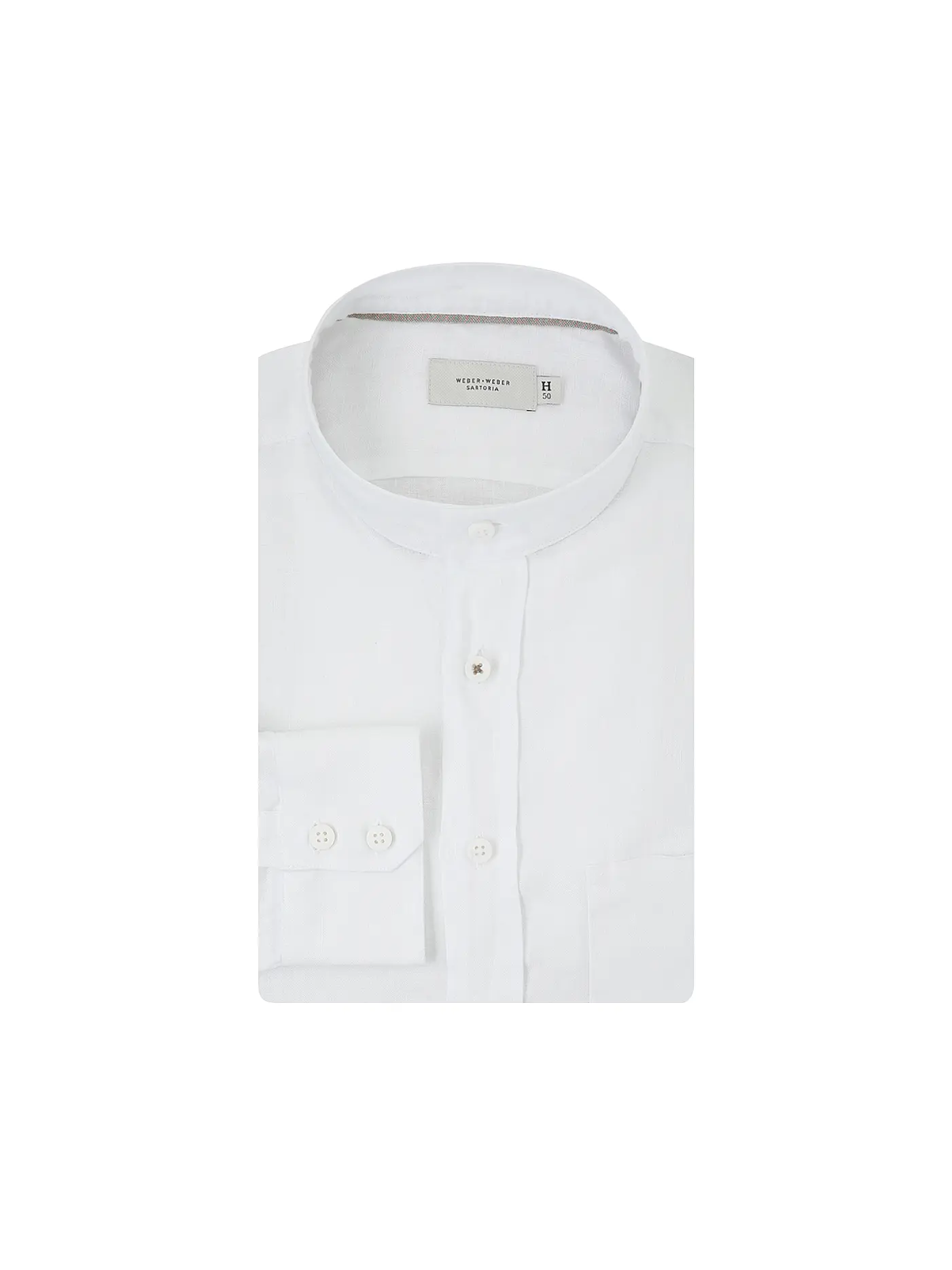 WEBER&WEBER SARTORIA | Leinenhemd Slim Fit  | weiss