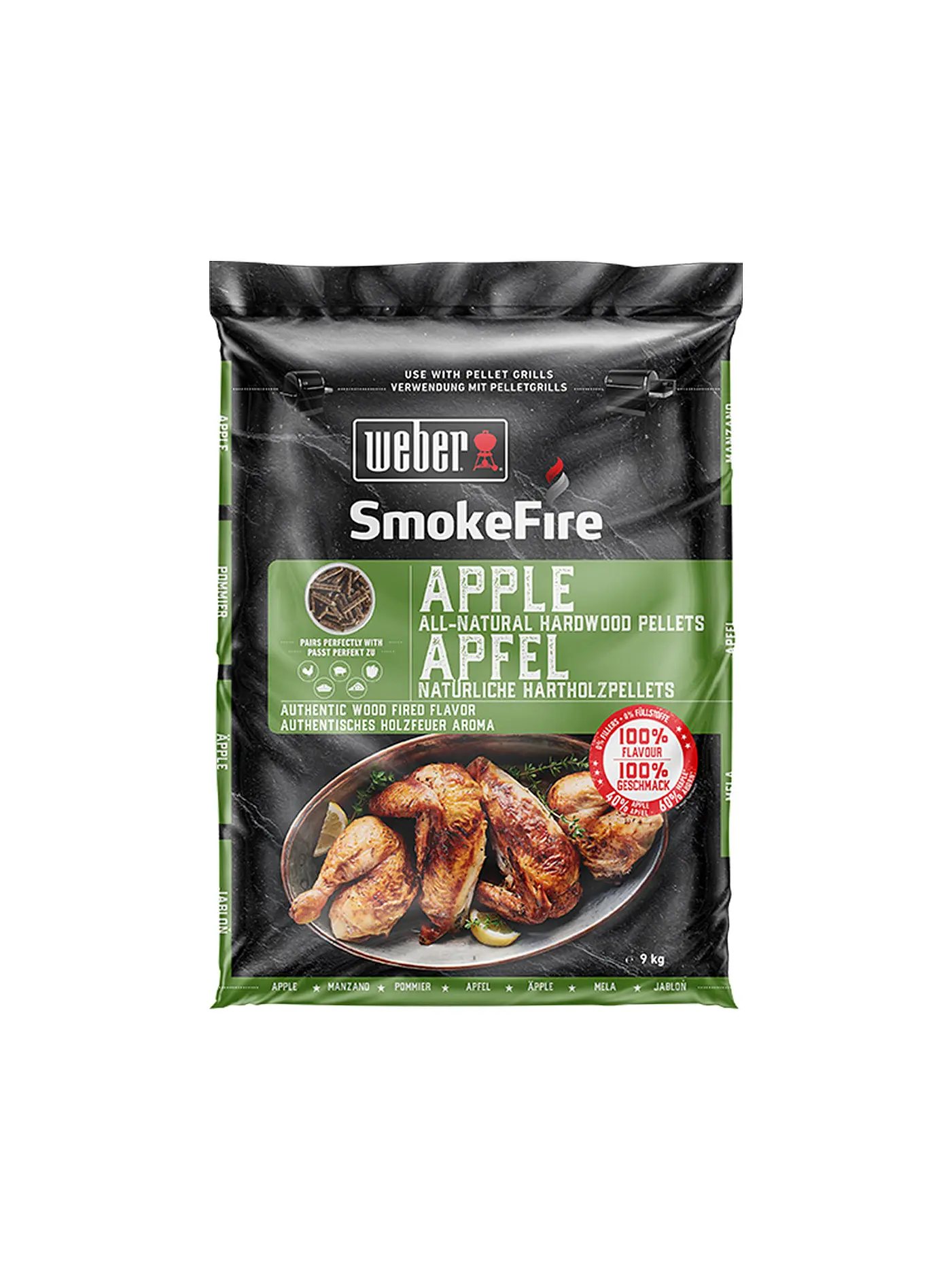 WEBER GRILL | Holzpellets Apfelholz 9kg 190104 | keine Farbe