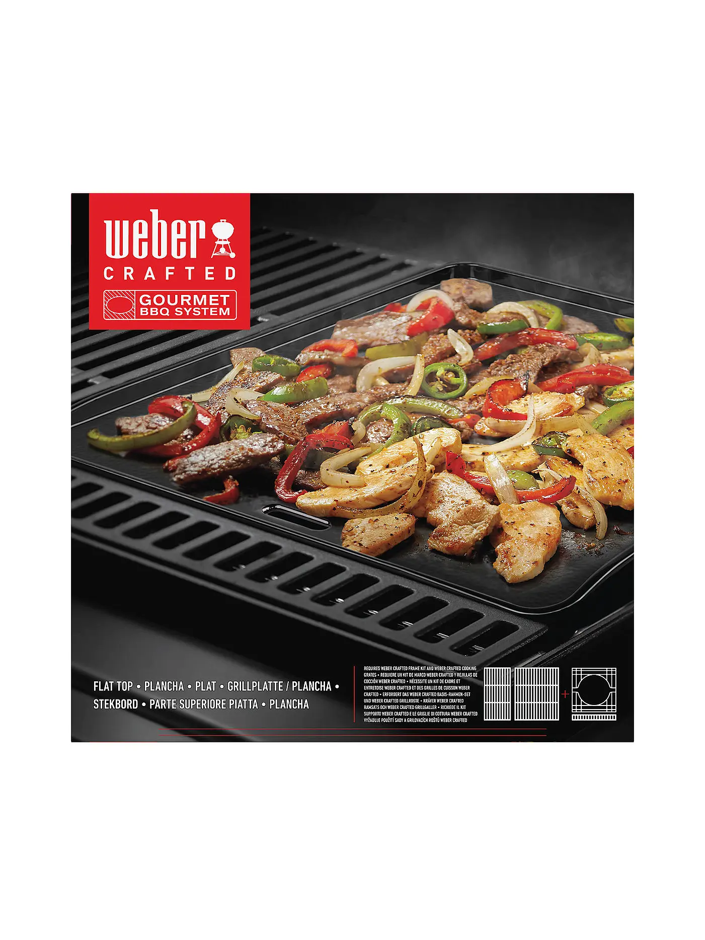WEBER GRILL | WEBER CRAFTED Grillplatte / Plancha​ 40x41cm  | schwarz