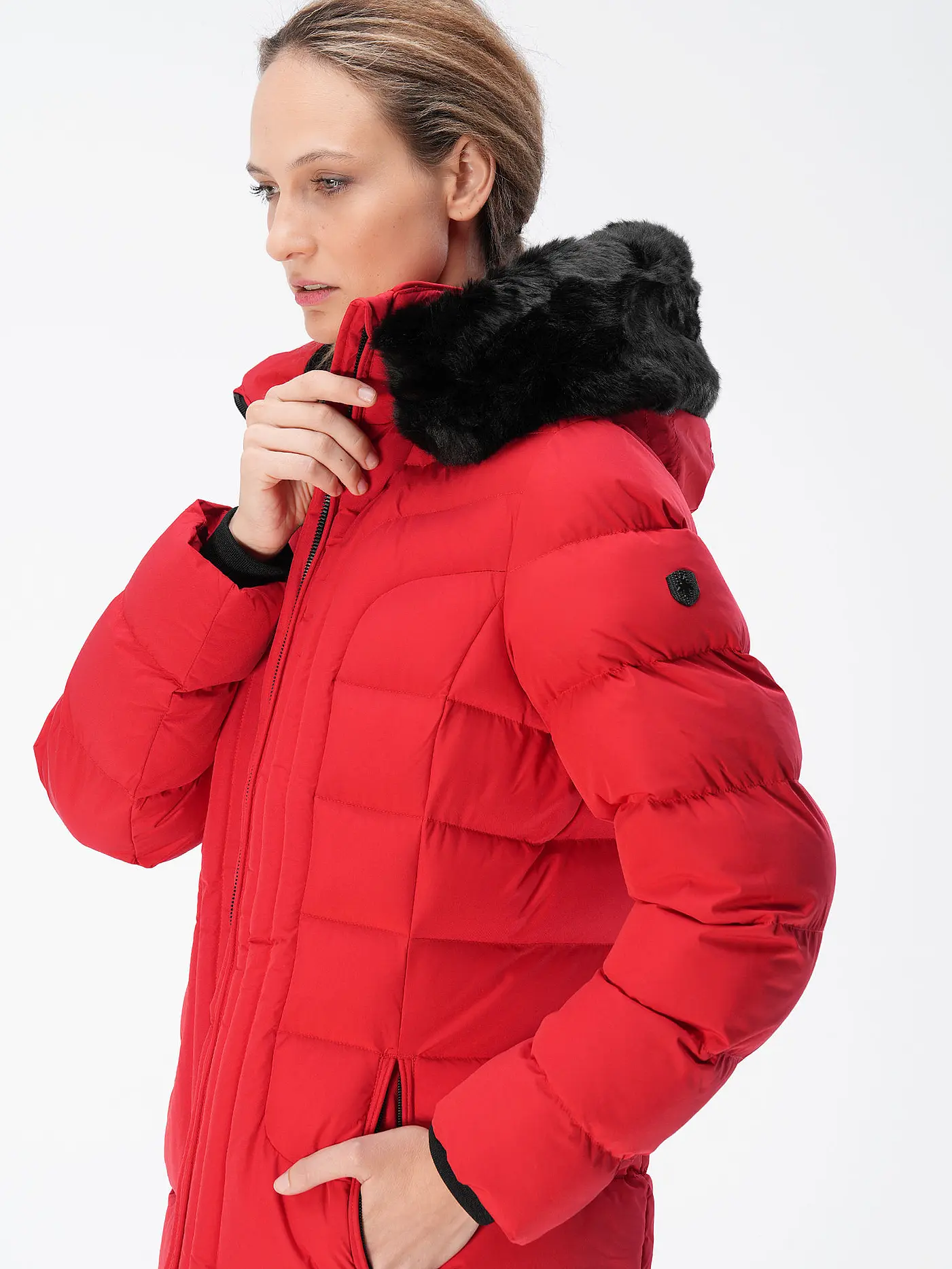 WELLENSTEYN | Steppjacke BELVITESSE LONG | rot