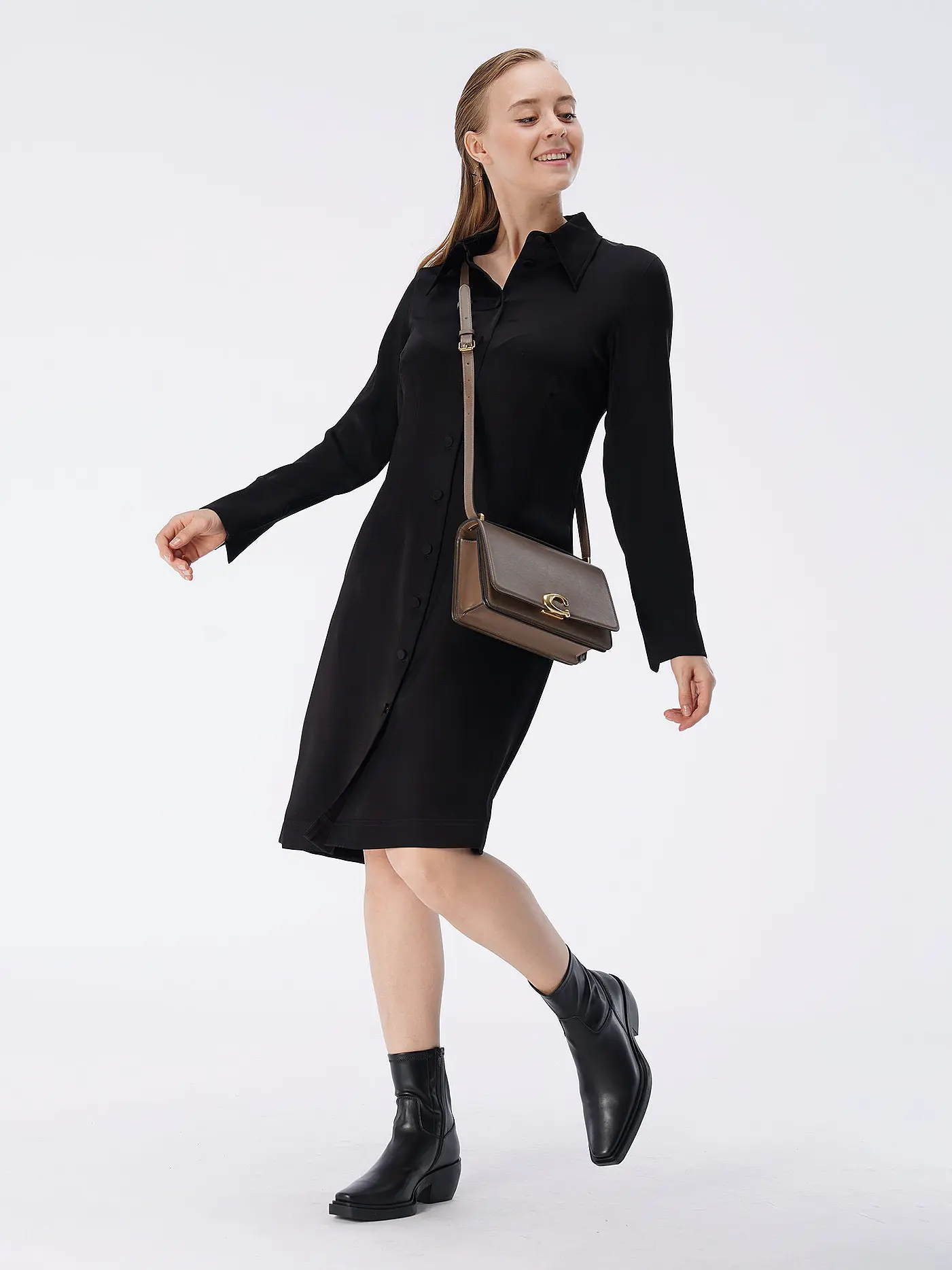 WINDSOR | Midikleid  | schwarz