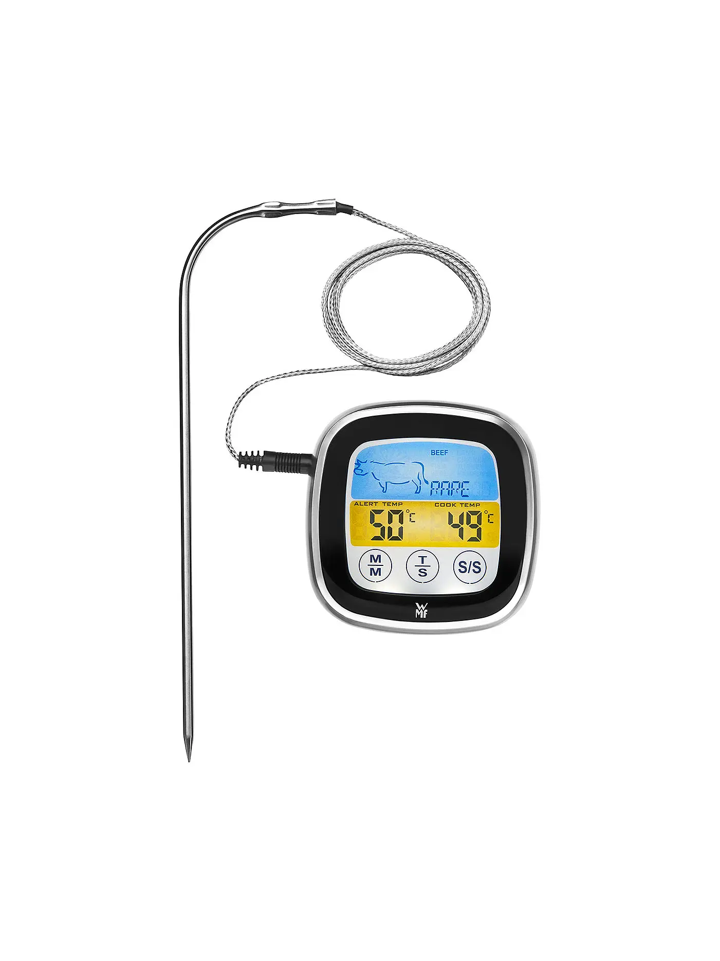 WMF | BBQ Digitales Bratenthermometer 18,5cm | silber