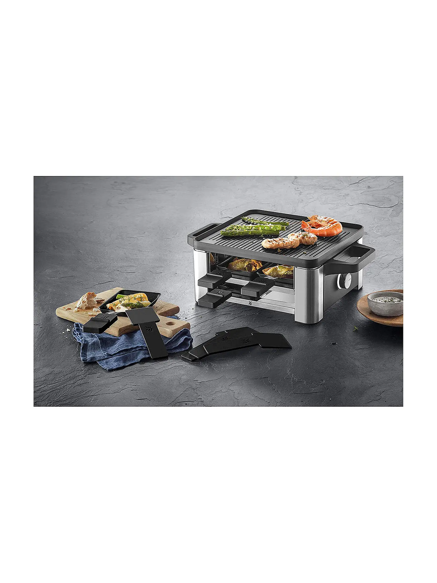 WMF | Lono Raclette Grill 870W (4 Personen) | silber