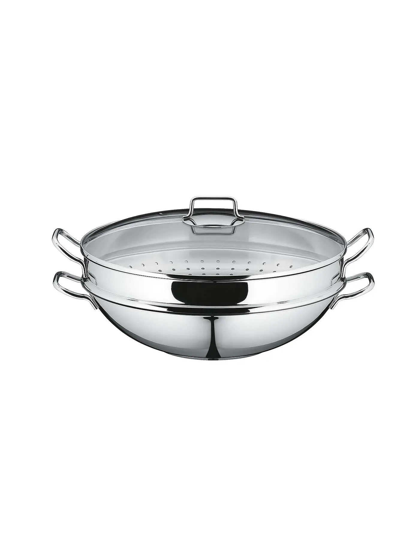 WMF | Macao Wok-Set 36cm 4-teilig Cromargan | silber