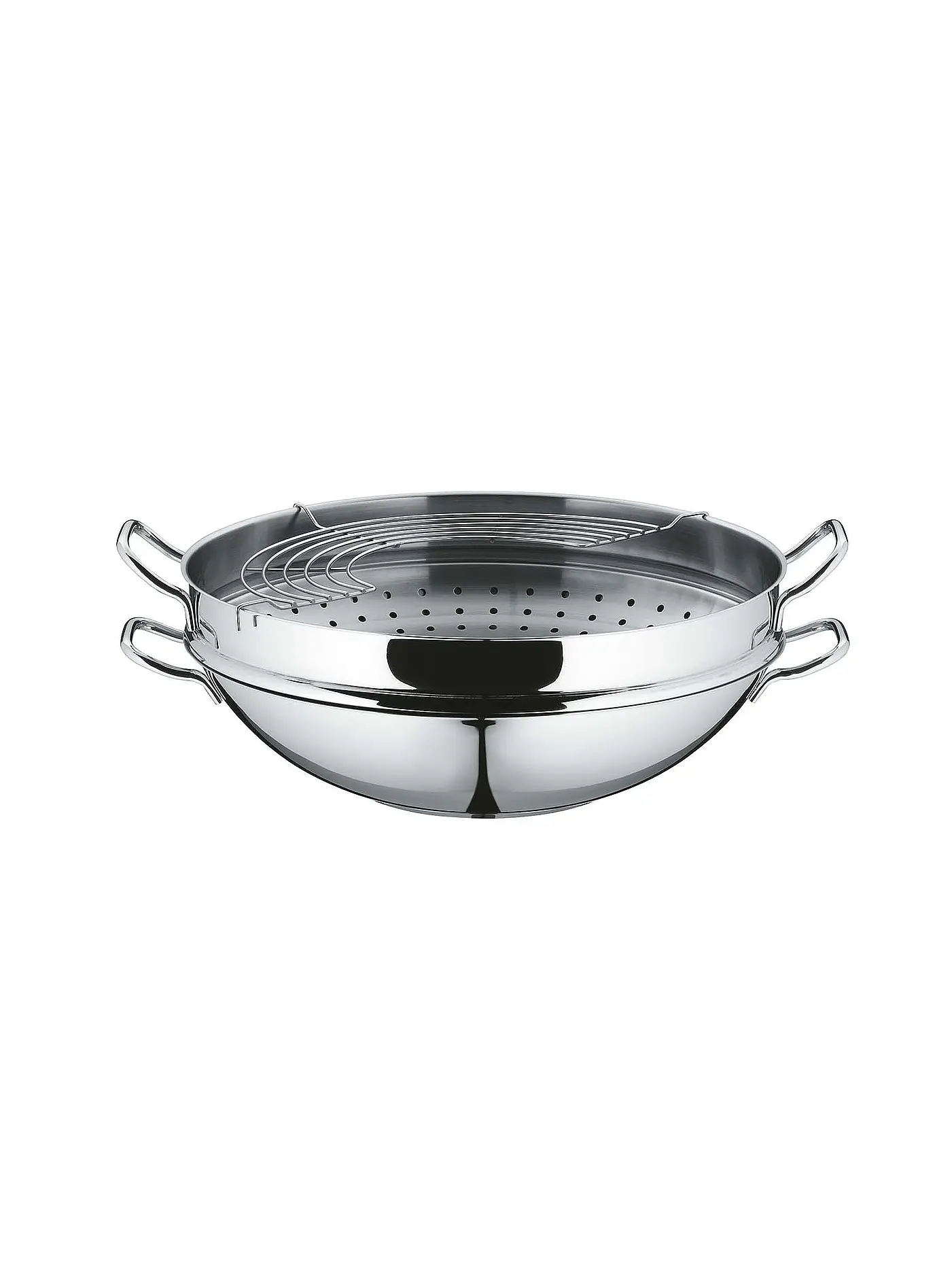 WMF | Macao Wok-Set 36cm 4-teilig Cromargan | silber