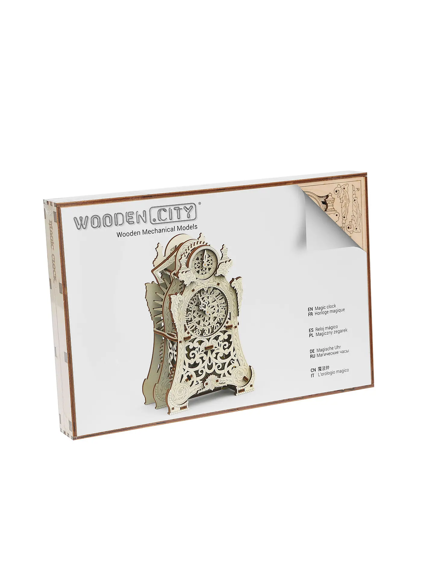 WOODEN CITY | Holz 3D Bausatz - Magic Clock | keine Farbe