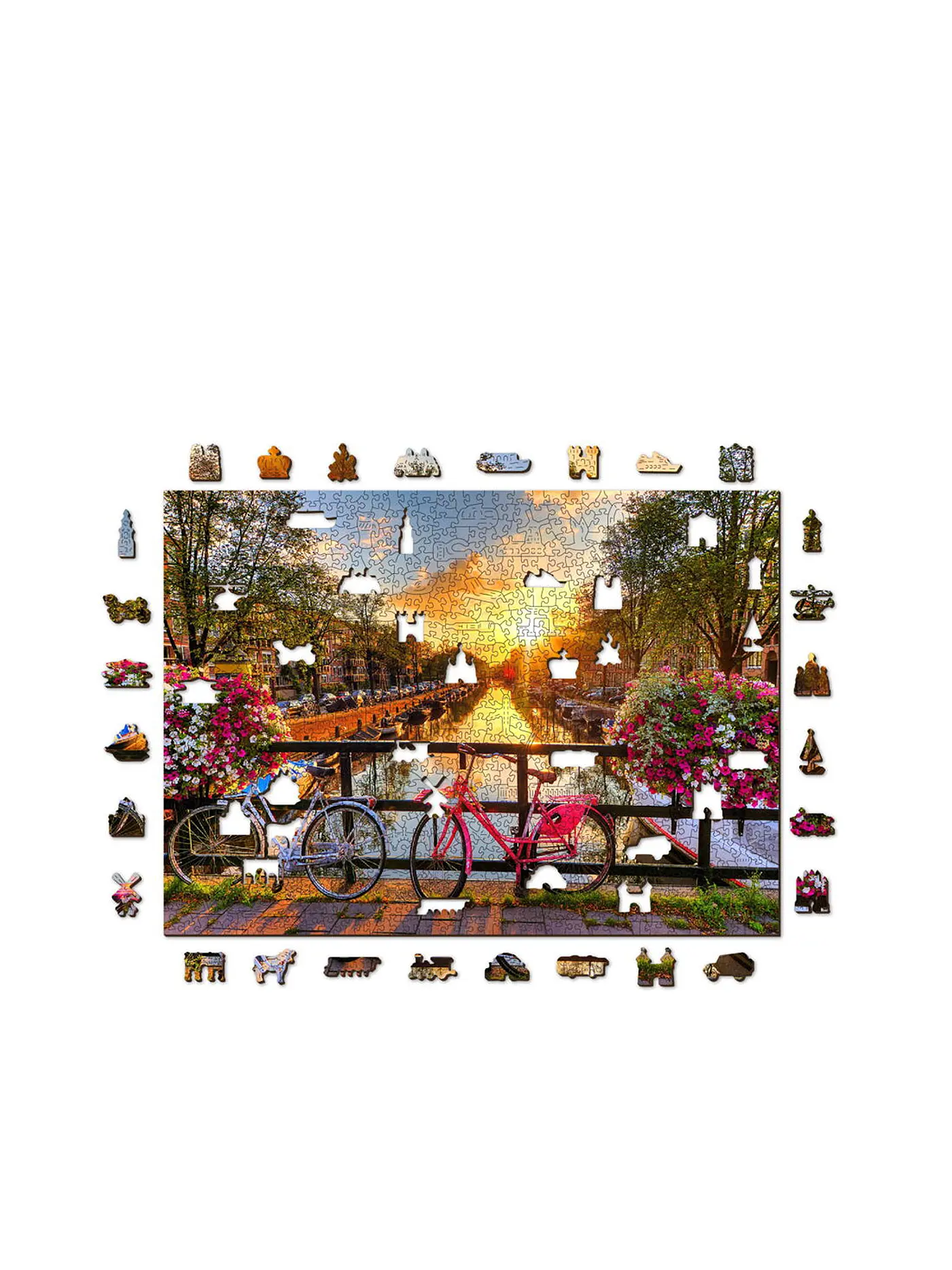 WOODEN CITY | Puzzle - Bicycles of Amsterdam XL 1010Teile | keine Farbe