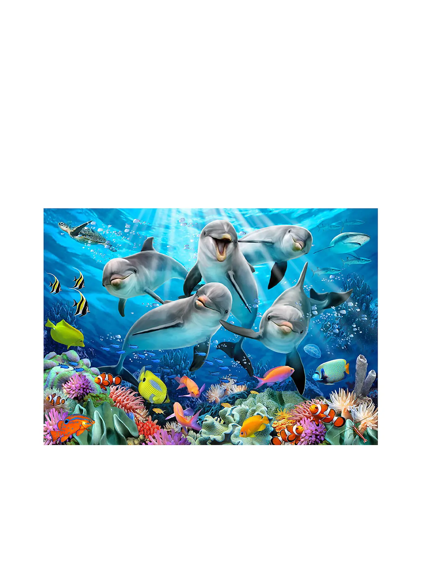 WOODEN CITY | Puzzle - Happy Dolphins – 1010 Teile | keine Farbe