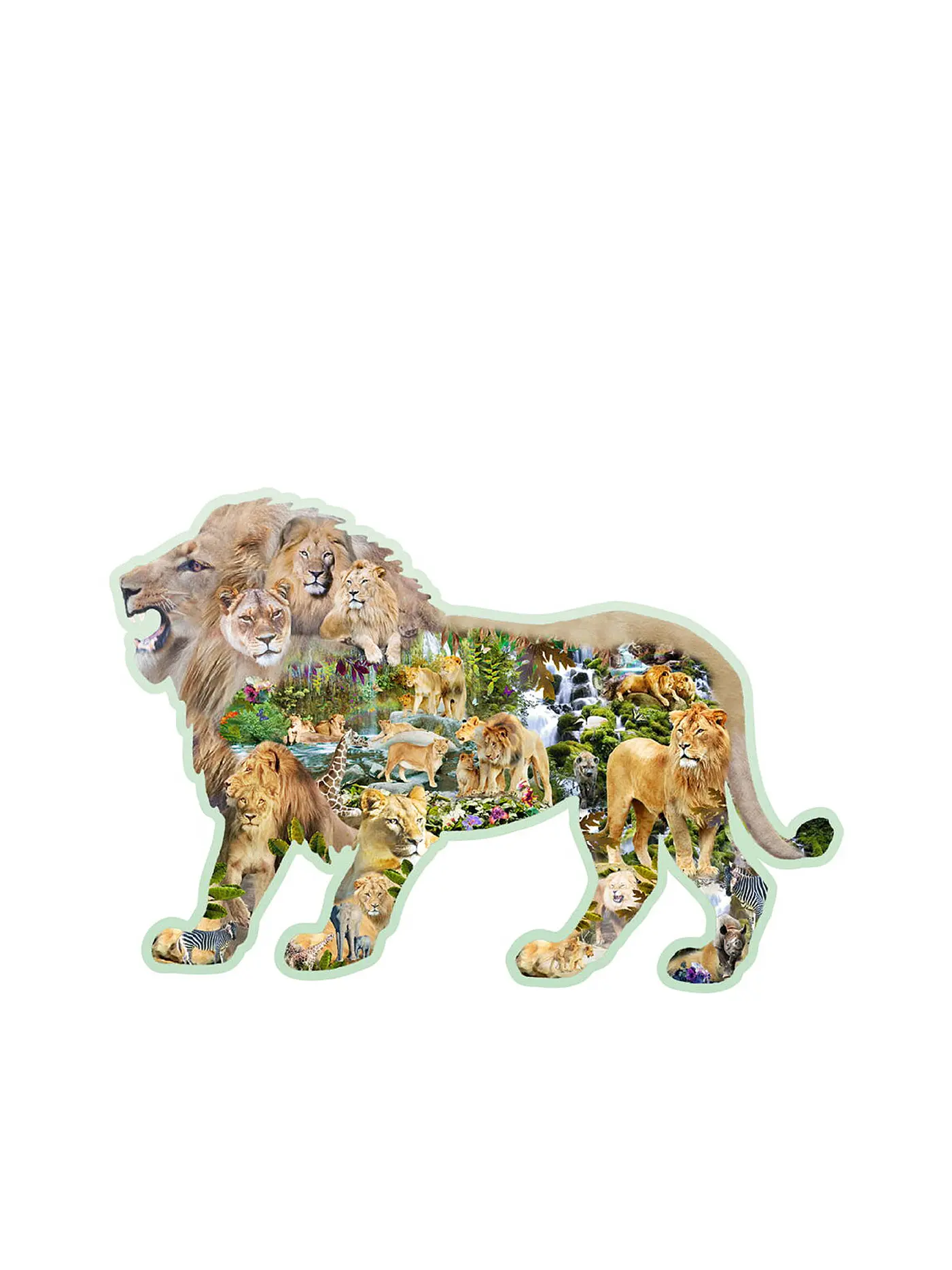 WOODEN CITY | Puzzle - Lion Roar 250 Teile | keine Farbe