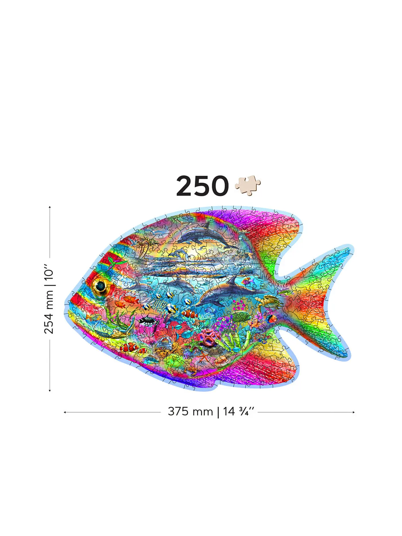 WOODEN CITY | Puzzle - Magic Fish 250 Teile | keine Farbe