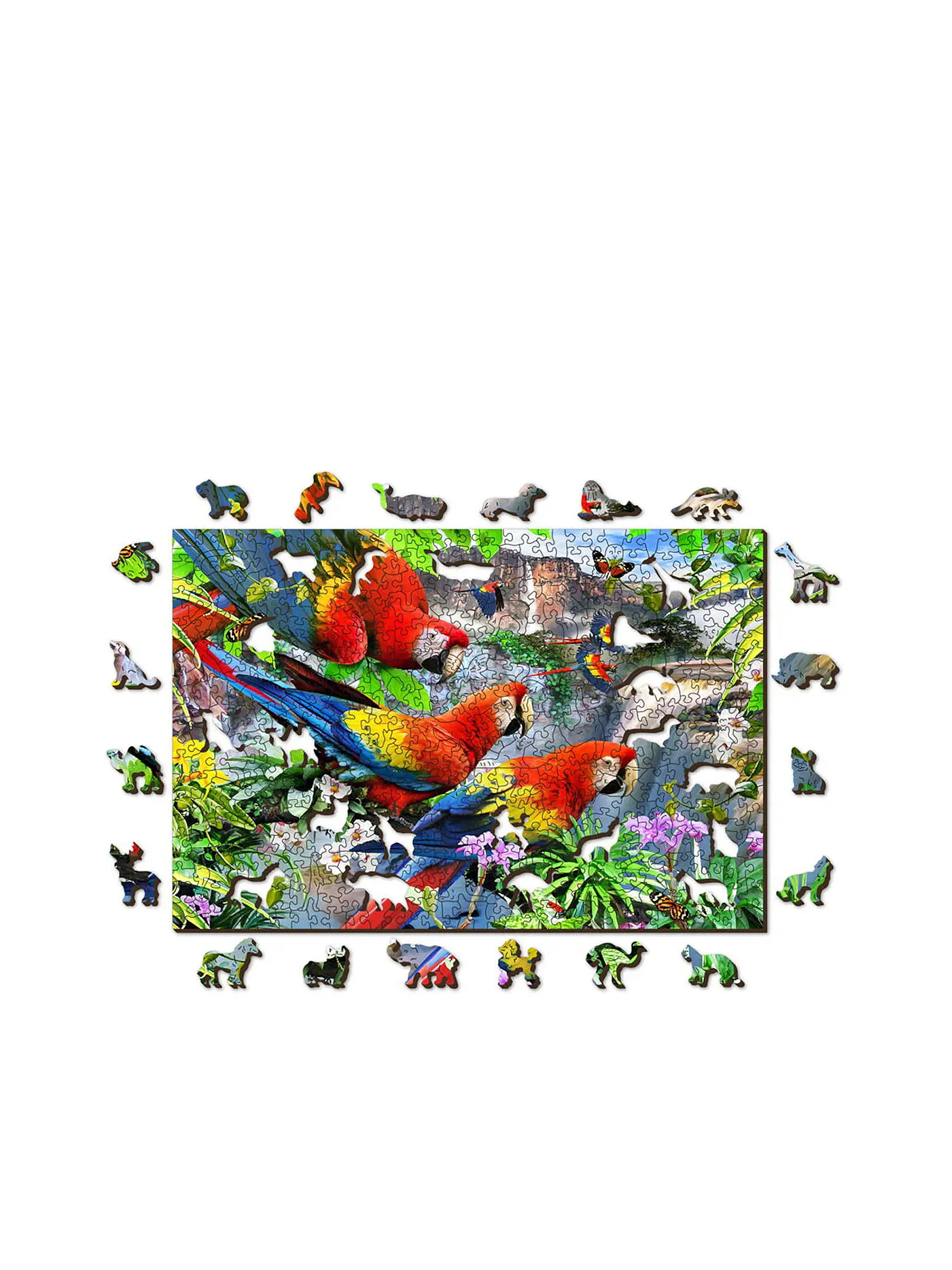 WOODEN CITY | Puzzle - Parrot Island – 505 Teile | keine Farbe