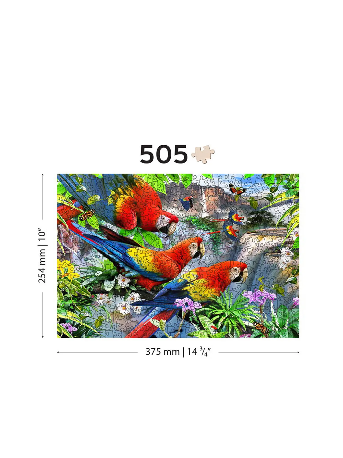WOODEN CITY | Puzzle - Parrot Island – 505 Teile | keine Farbe