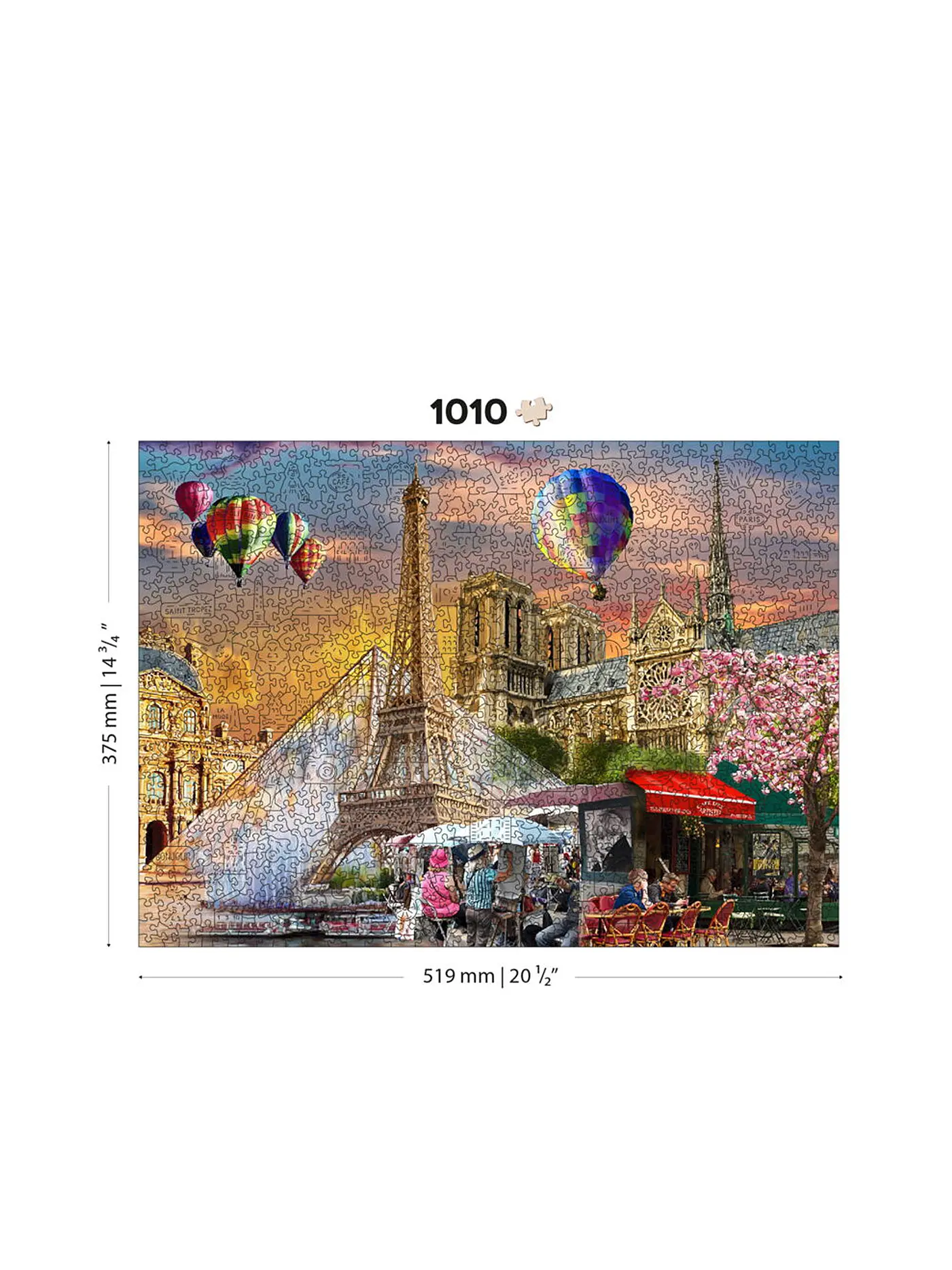 WOODEN CITY | Puzzle - Spring in Paris XL 1010 Teile | keine Farbe