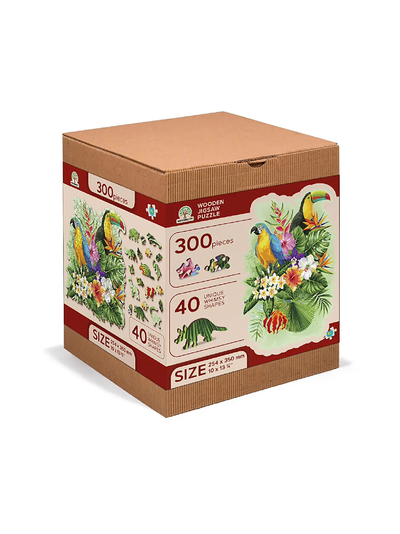 WOODEN CITY | Puzzle - Tropical Birds 300 Teile | keine Farbe