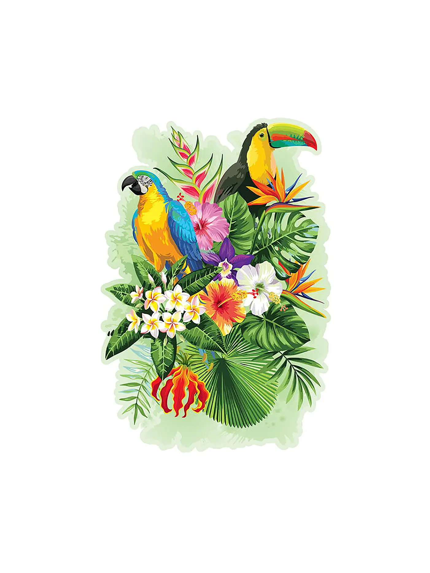 WOODEN CITY | Puzzle - Tropical Birds 300 Teile | keine Farbe