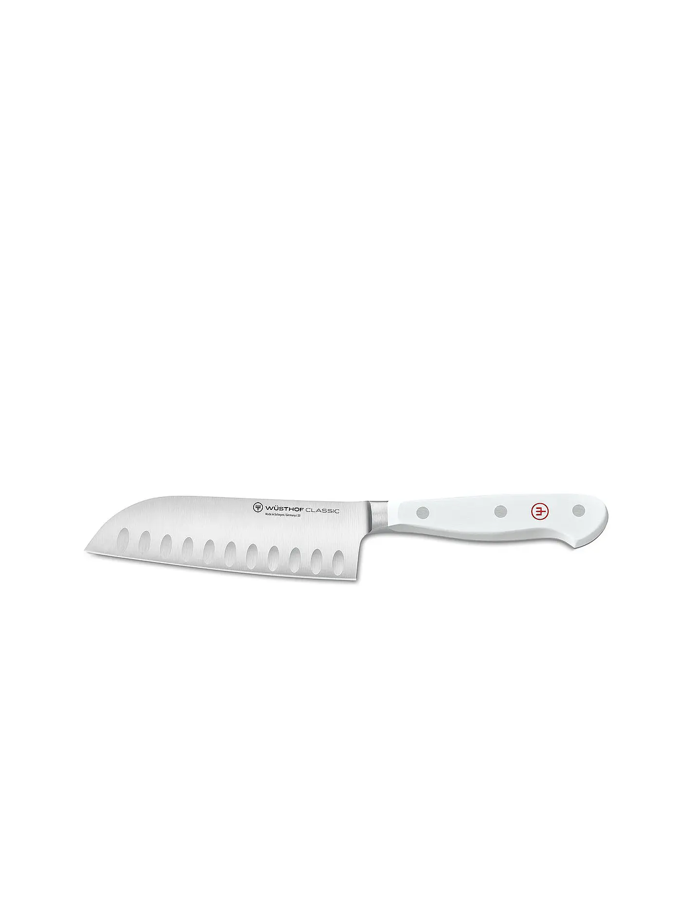 WUESTHOF | Santokumesser mit Kullenschliff 14cm Classic White | weiss