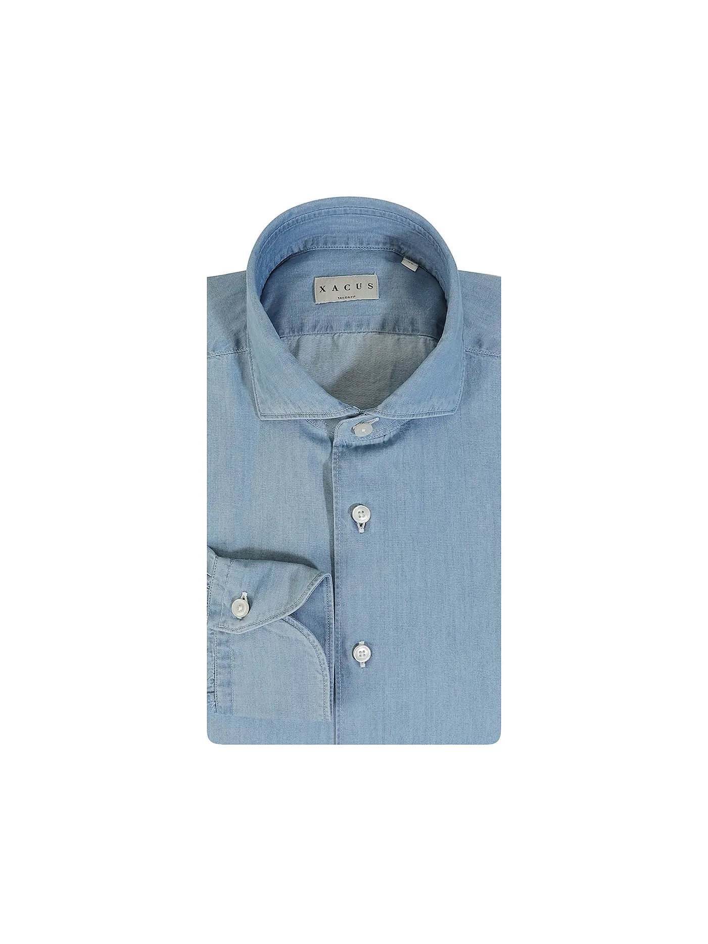 XACUS | Jeanshemd Tailor Fit | blau